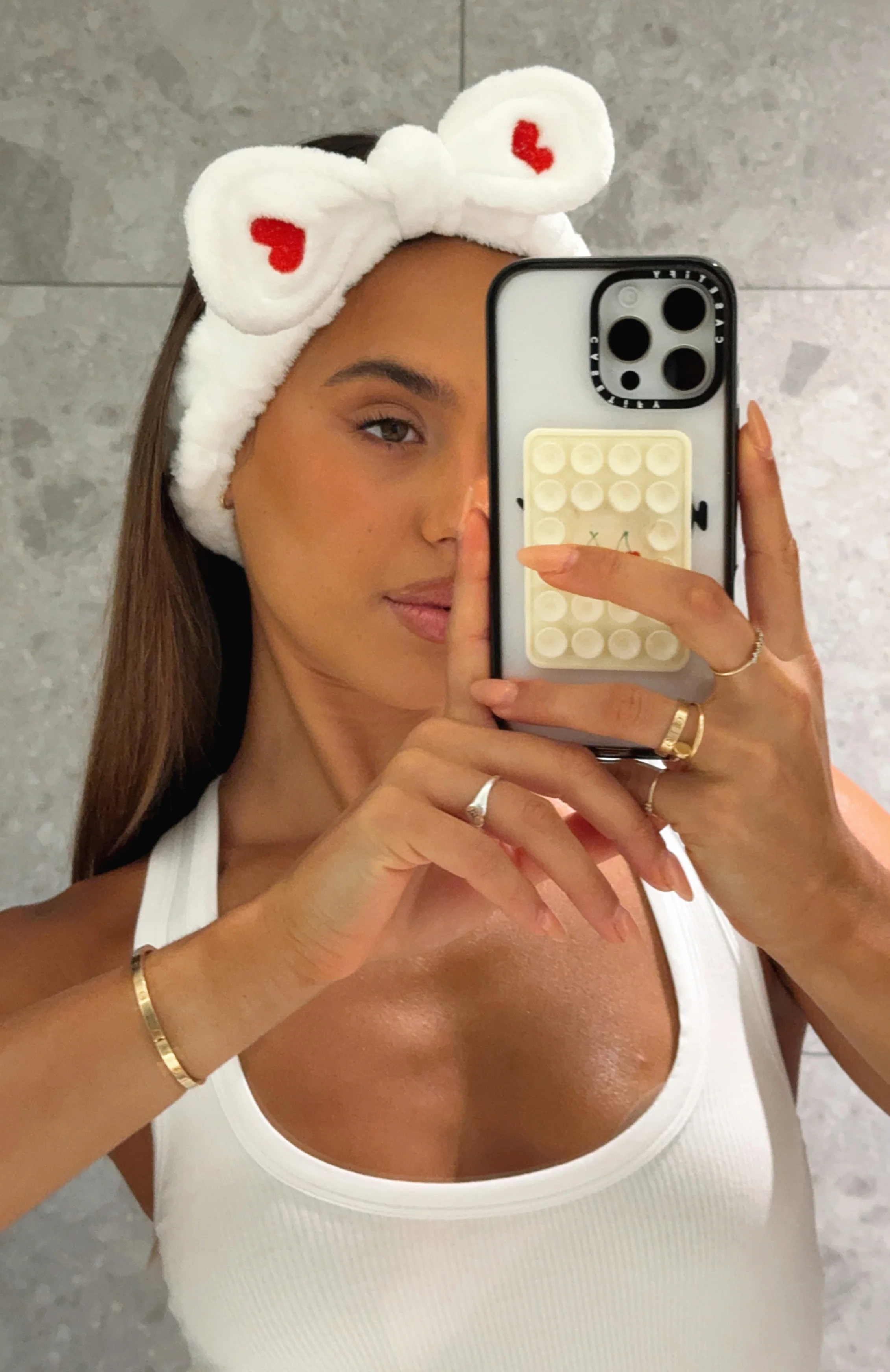 Kesia Beauty Headband 2 Pack Red/White - Image 2