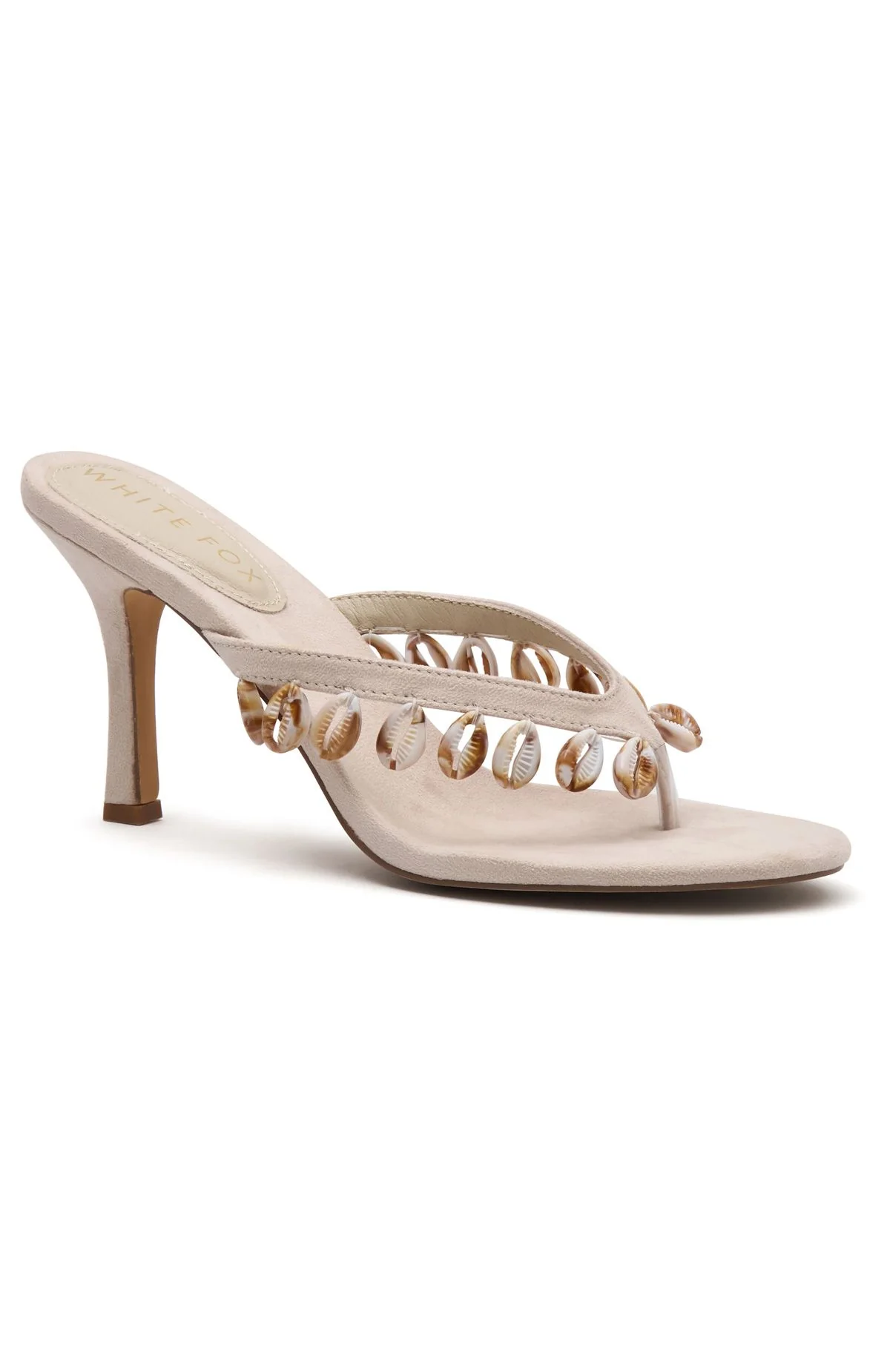 Kimberly Heels Cream Faux Suede - Image 2