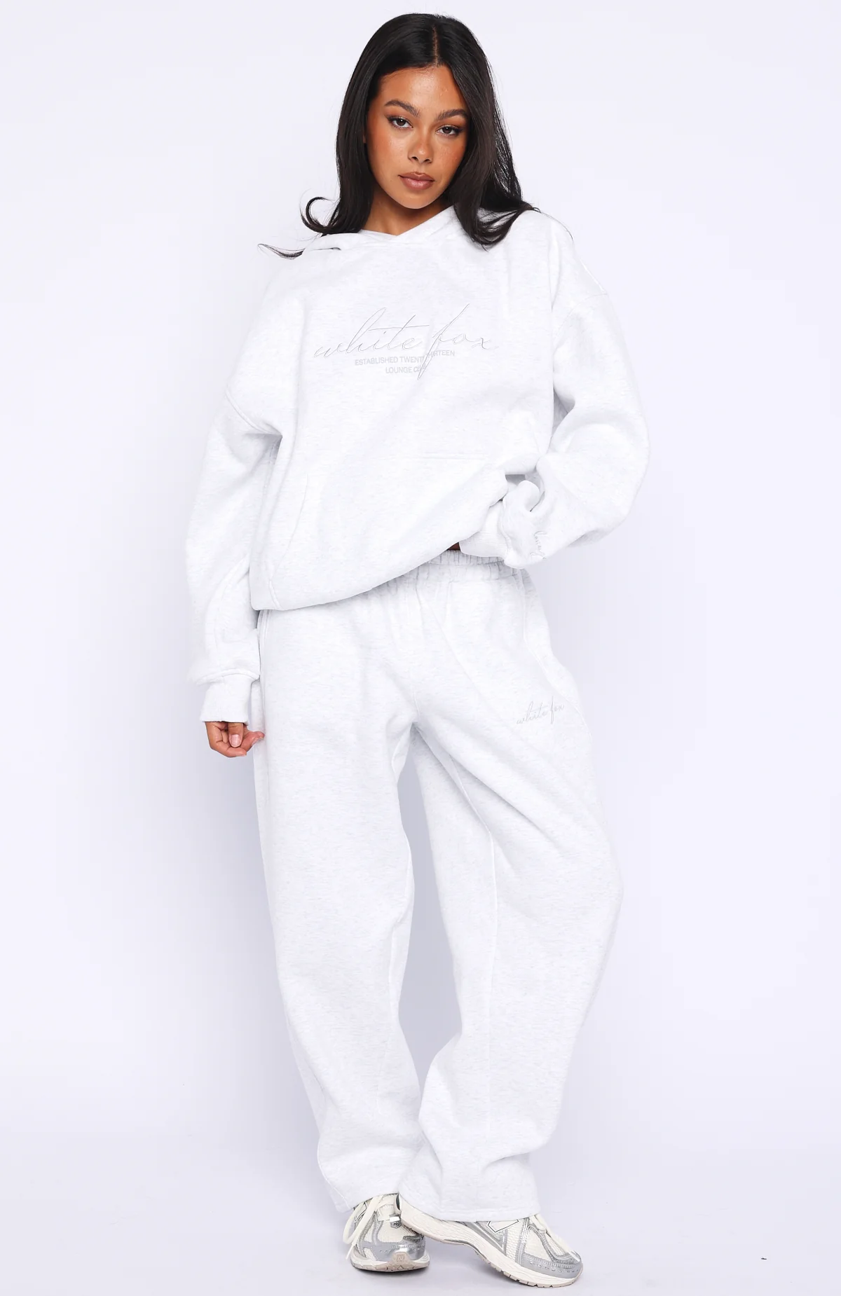 Know What You Want Barrel Leg Sweatpants Grey Marle - Image 2