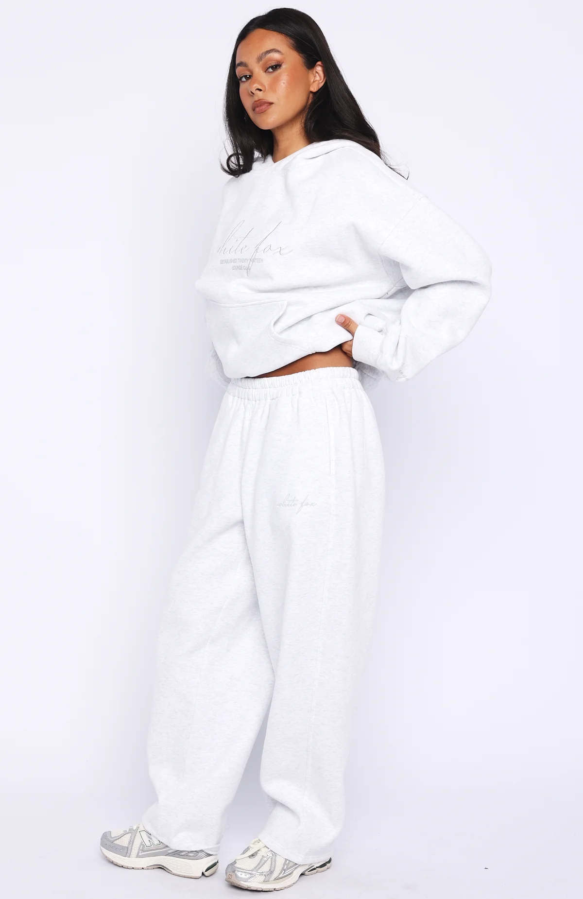 Know What You Want Barrel Leg Sweatpants Grey Marle - Image 3