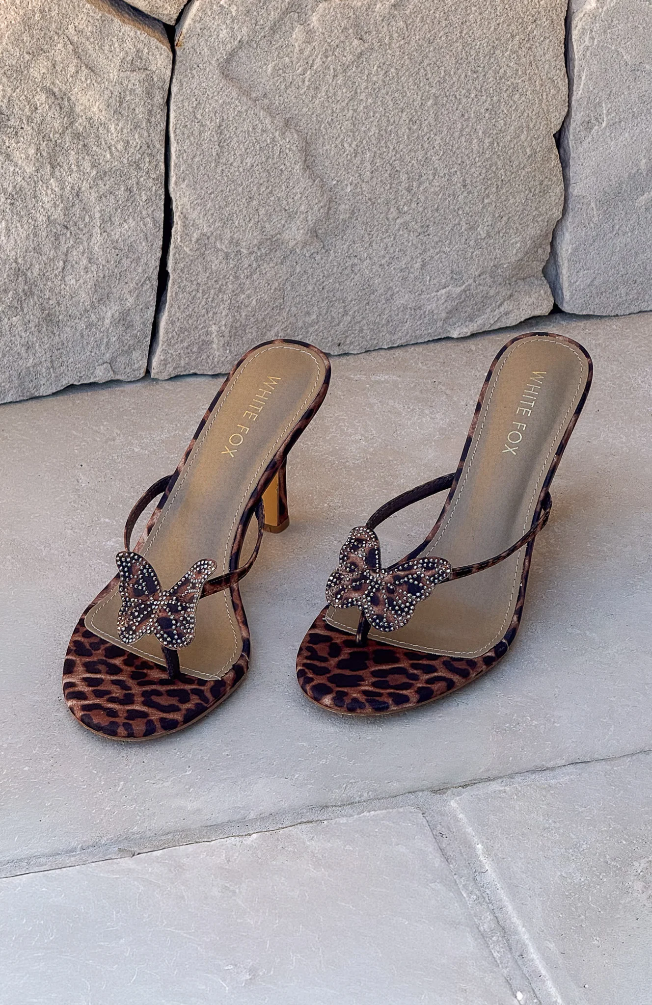 Landry Embellished Thong Mules Leopard - Image 4