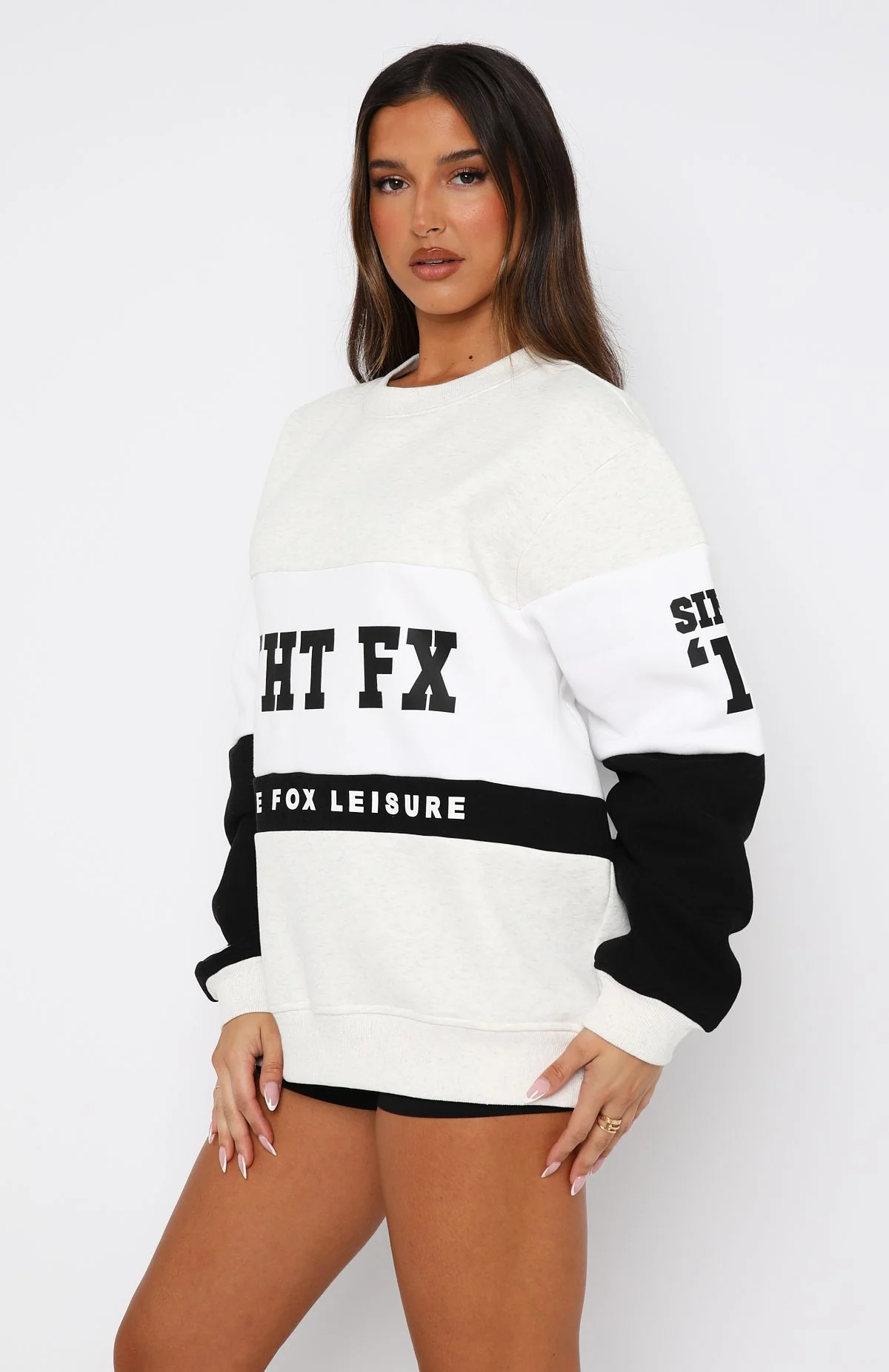 Latest And Greatest Oversized Sweater Grey Marle/Black - Image 3