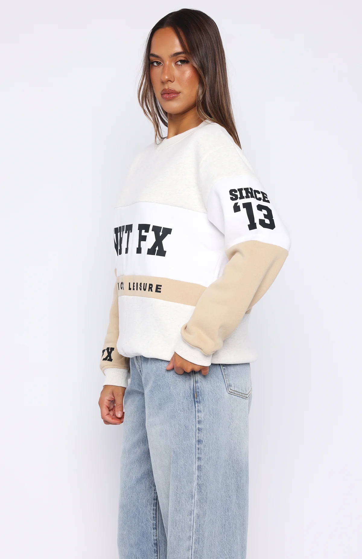 Latest And Greatest Oversized Sweater Neutral - Image 3