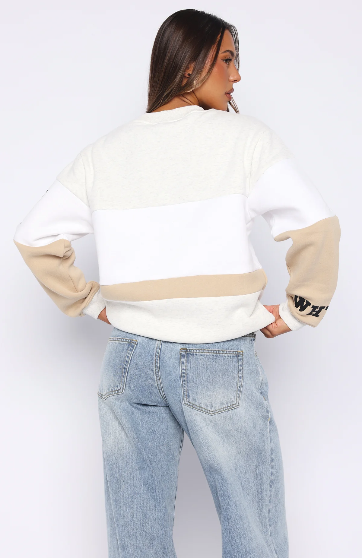Latest And Greatest Oversized Sweater Neutral - Image 4