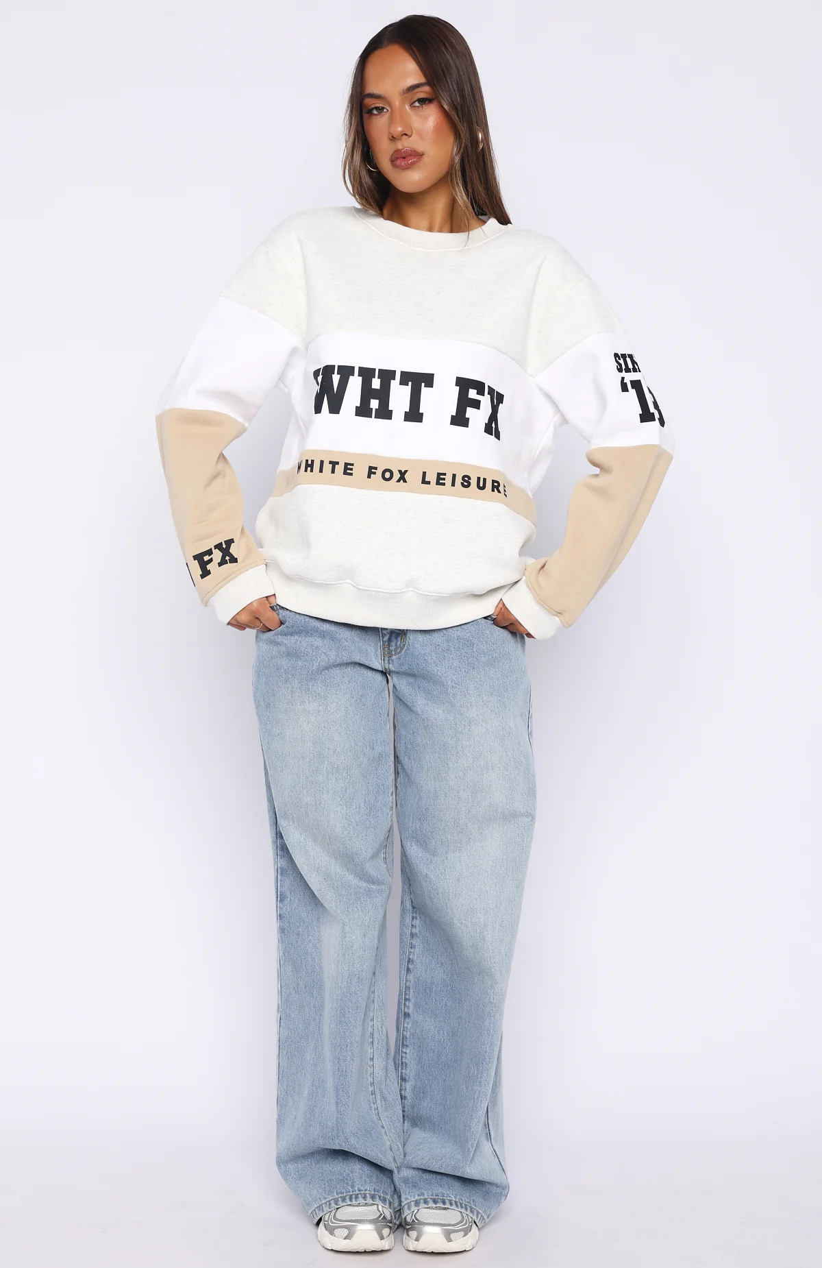 Latest And Greatest Oversized Sweater Neutral - Image 5