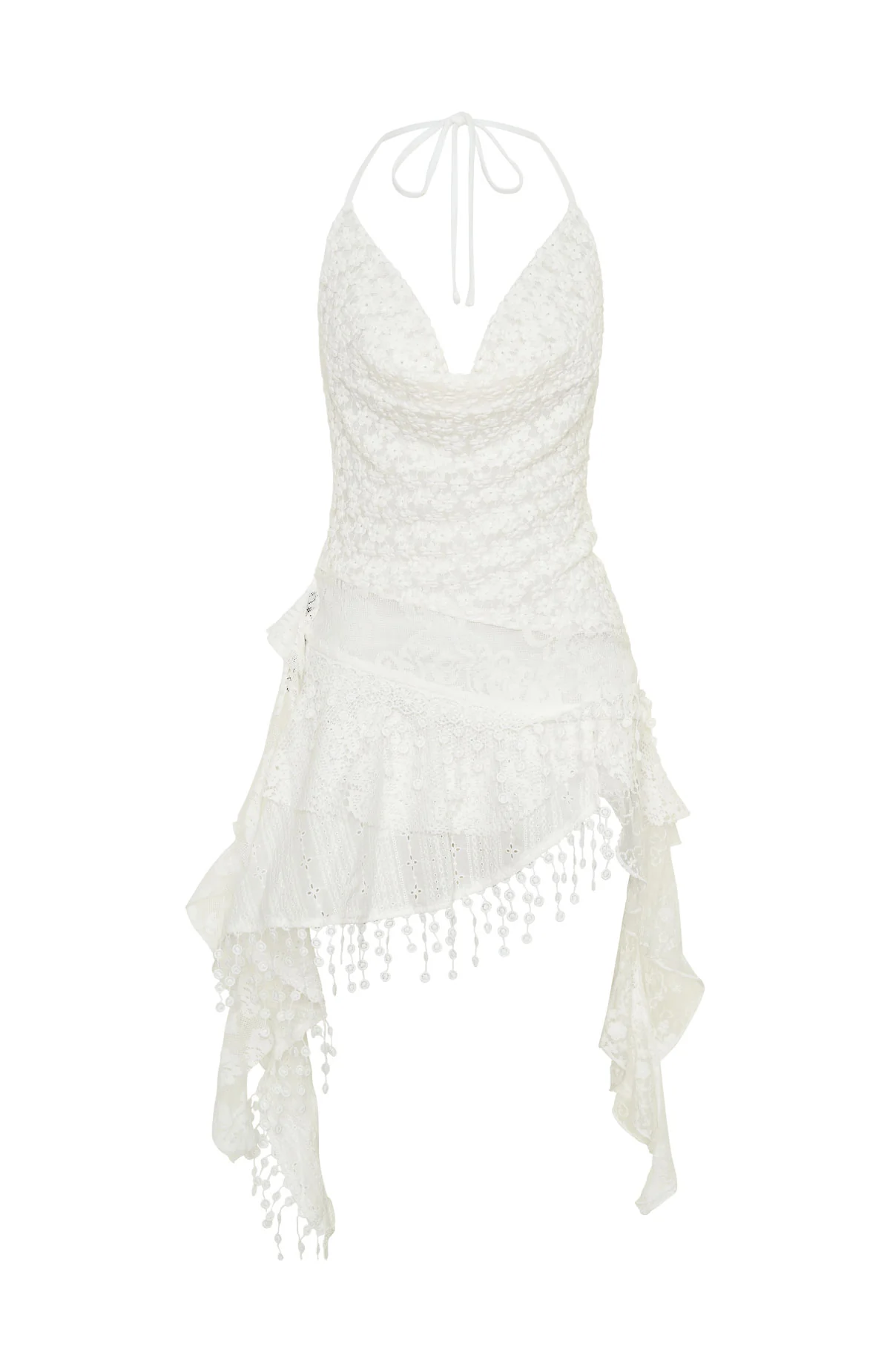 Let's Roll Mini Dress Off White - Image 12