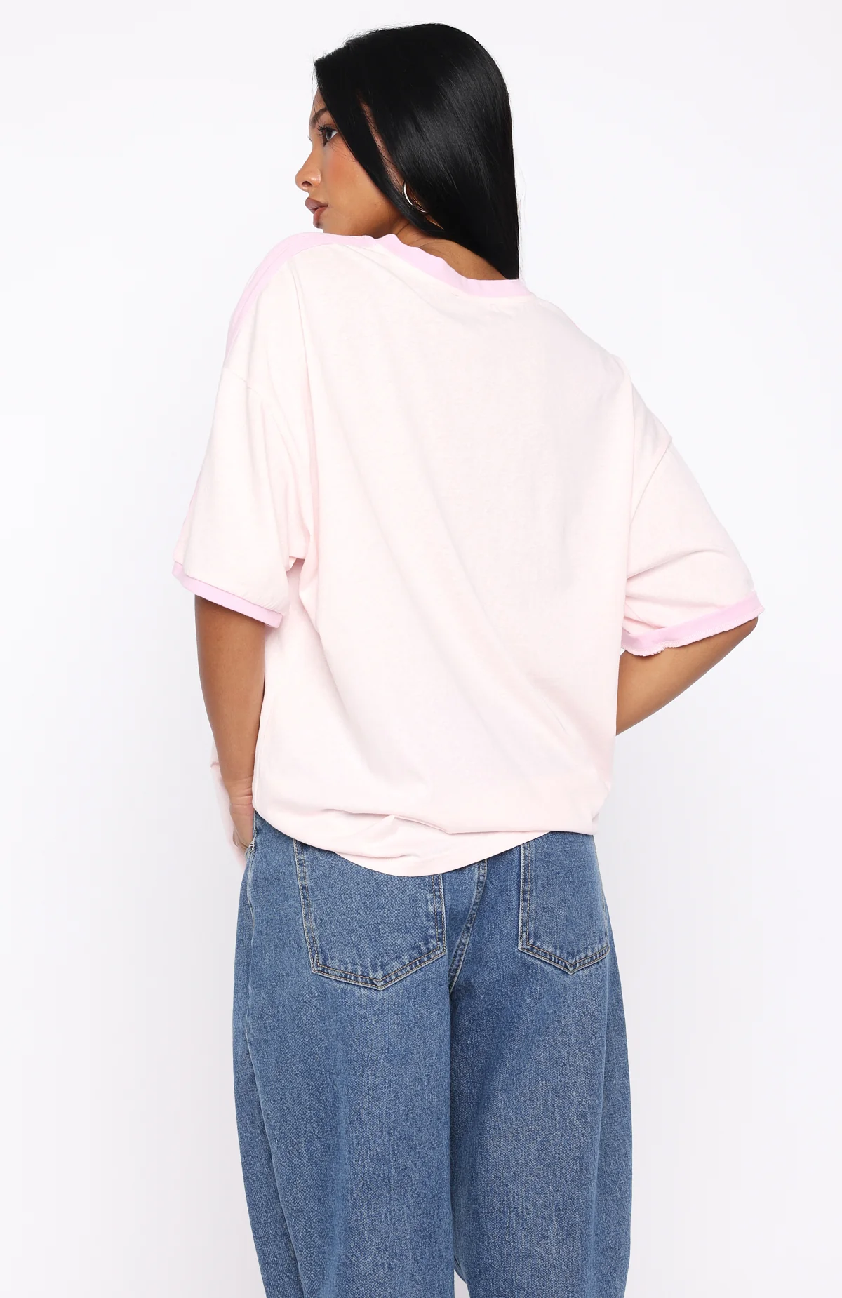 Life Goals Oversized Sports Tee Pink - Image 4