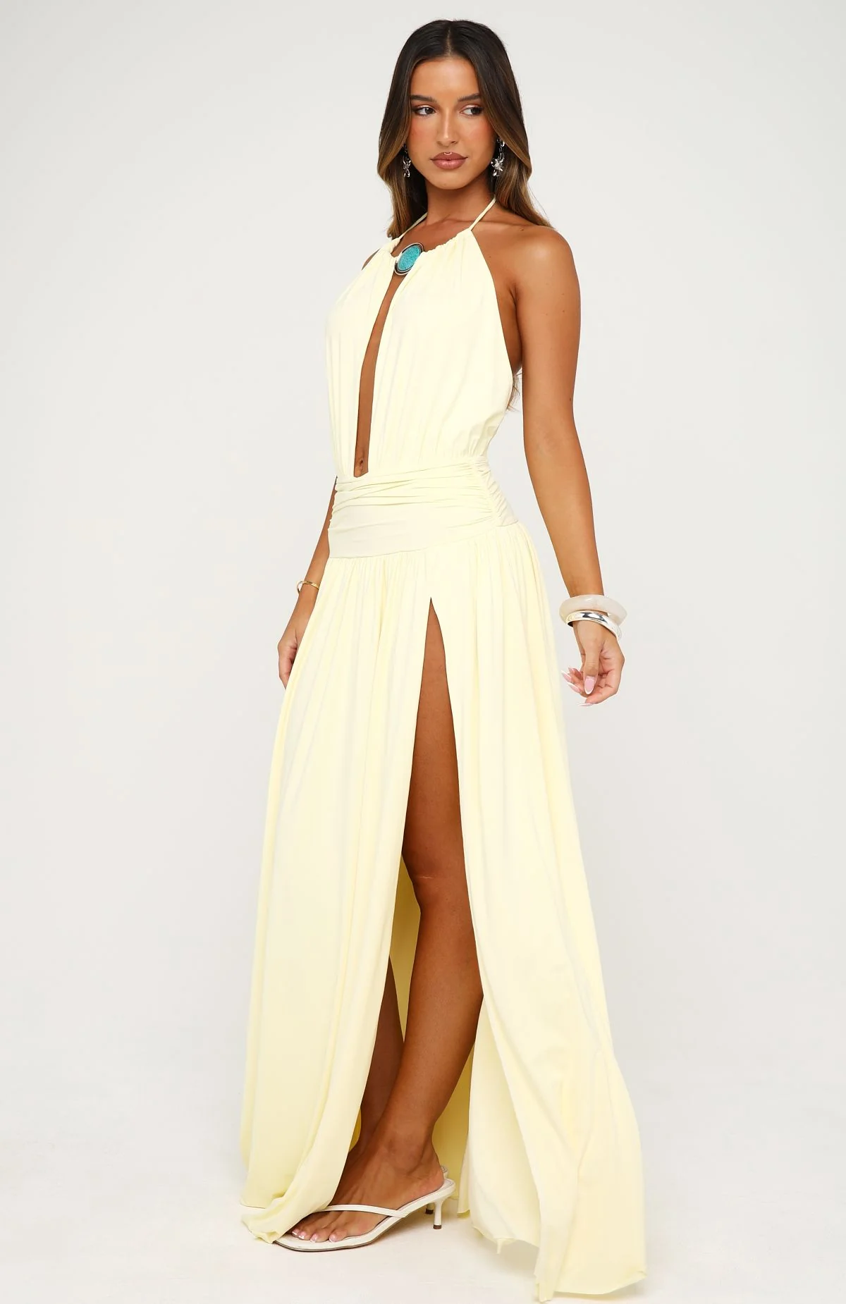 Light Of Amour Maxi Dress Lemon - Image 4