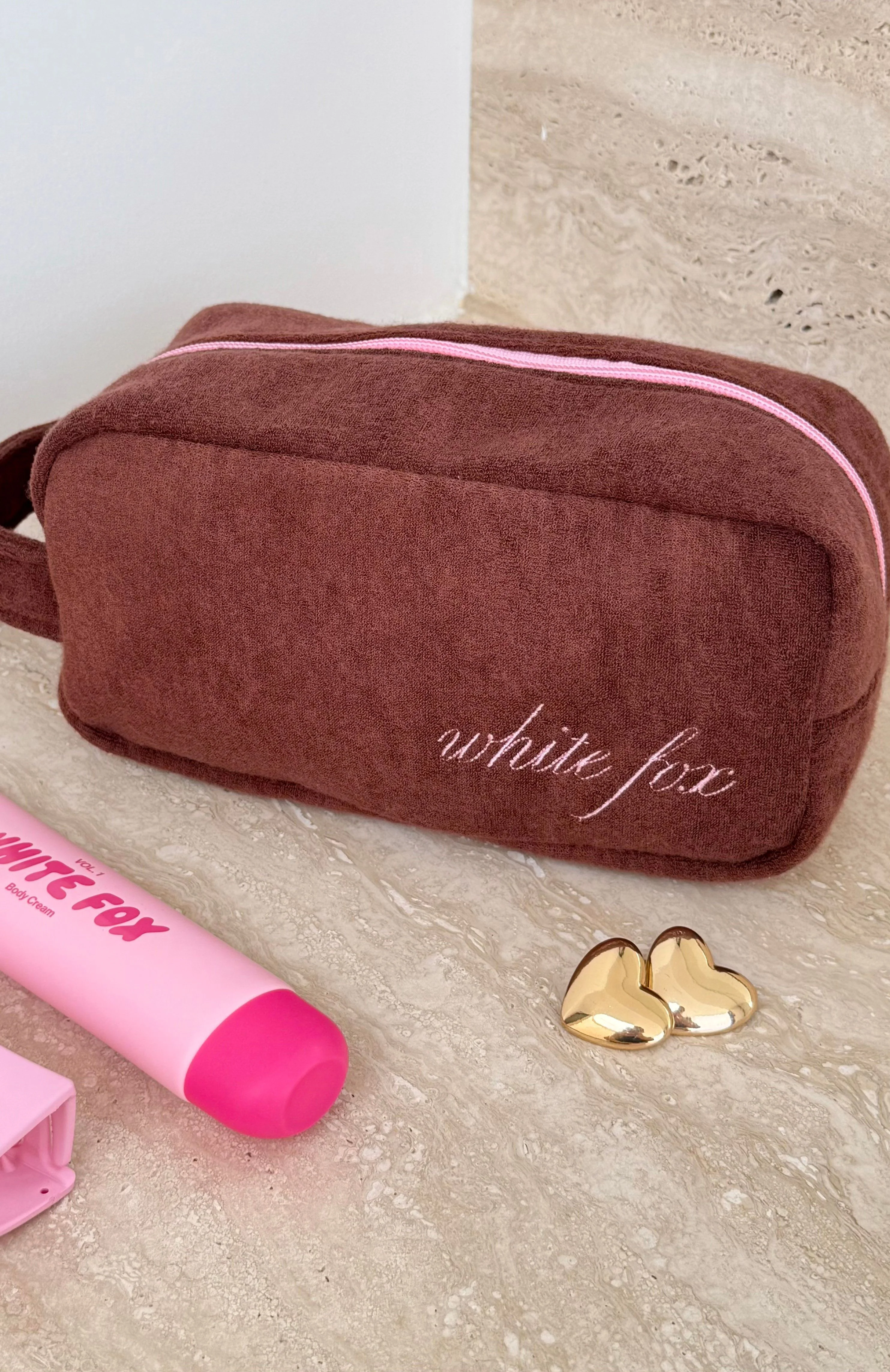Lillian Cosmetic Bag Chocolate - Image 5
