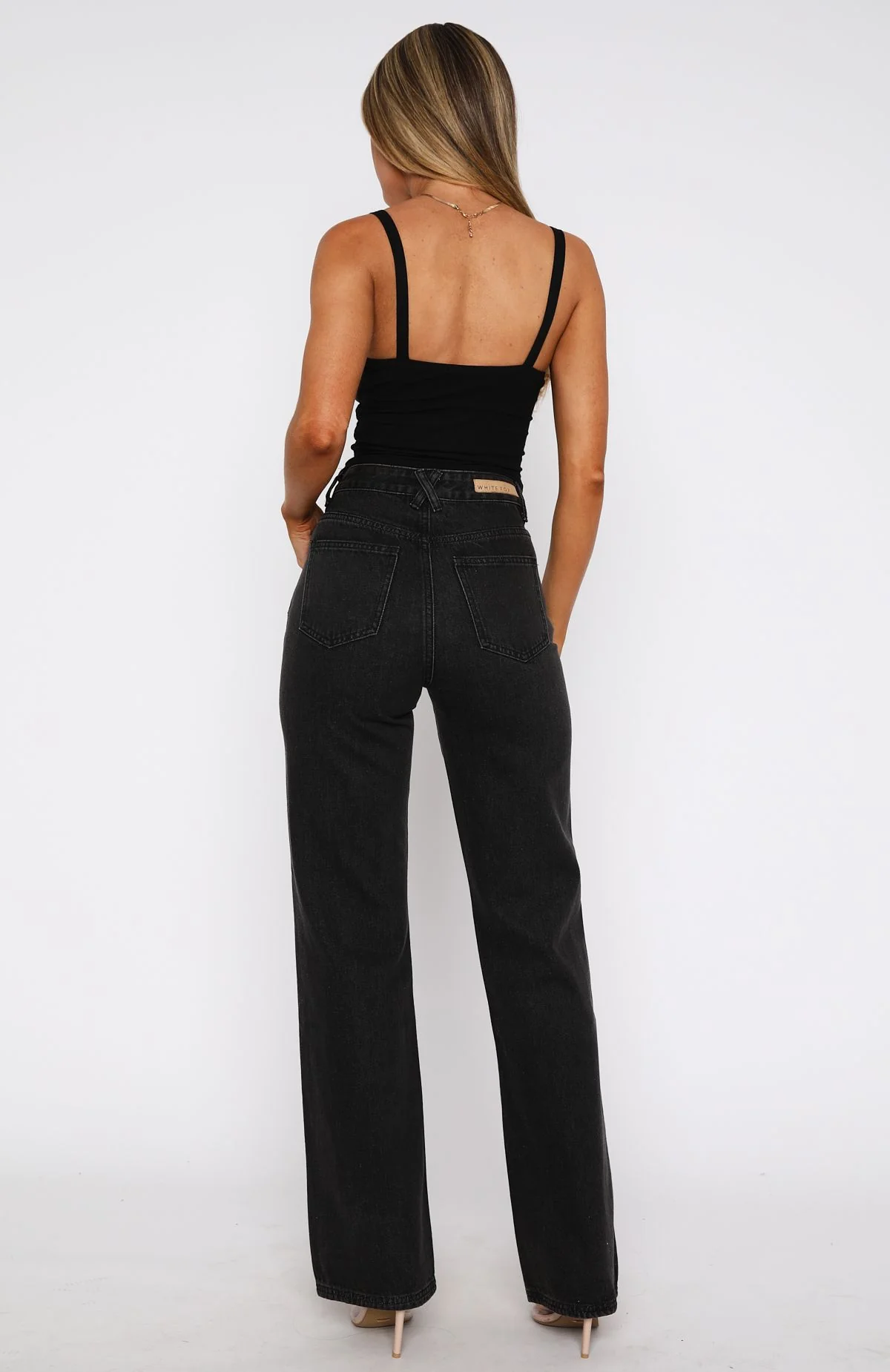 Long Way To Go High Rise Straight Leg Jeans Vintage Black Wash - Image 4