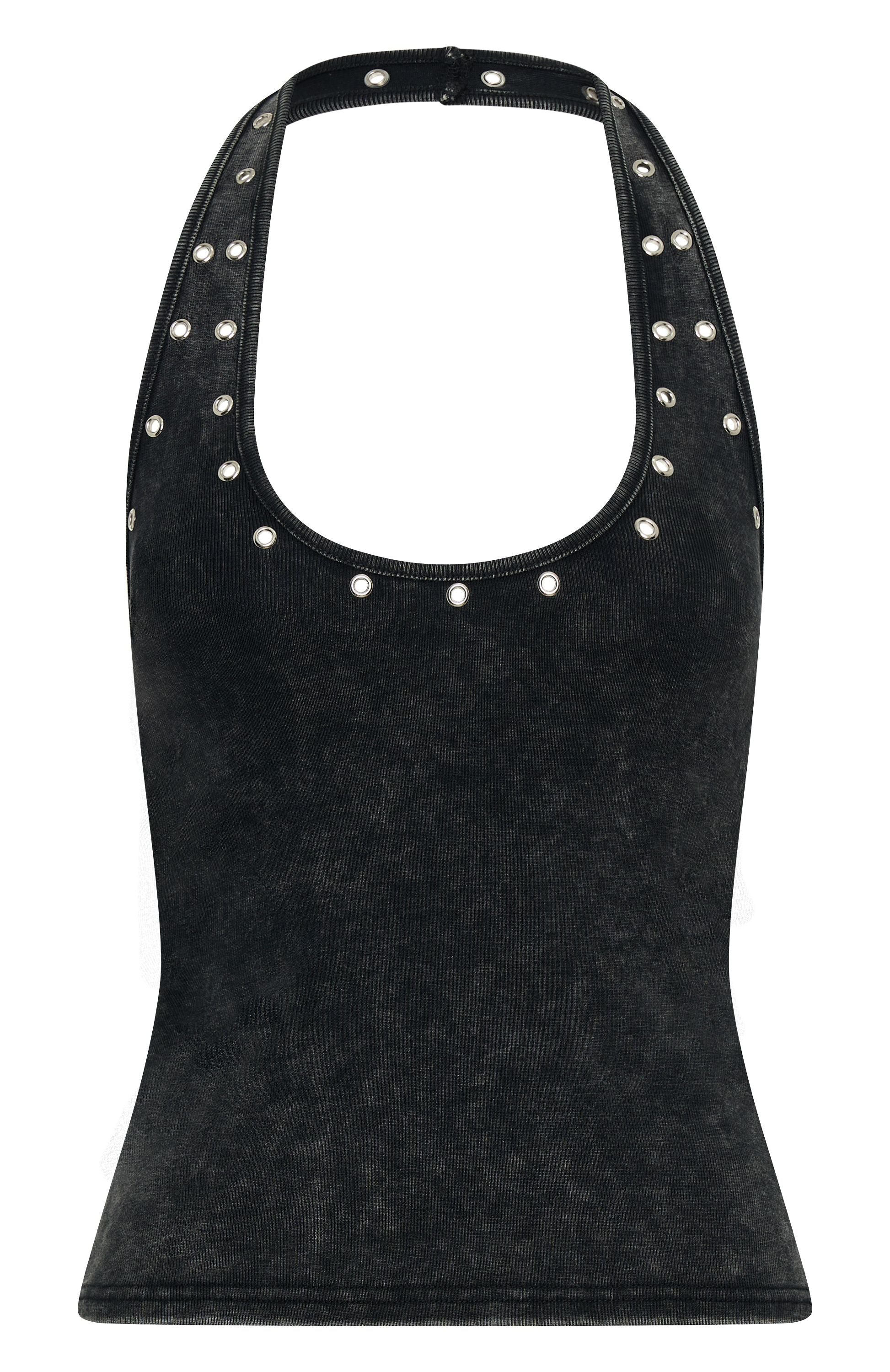 Lost Souls Halter Top Washed Black - Image 5