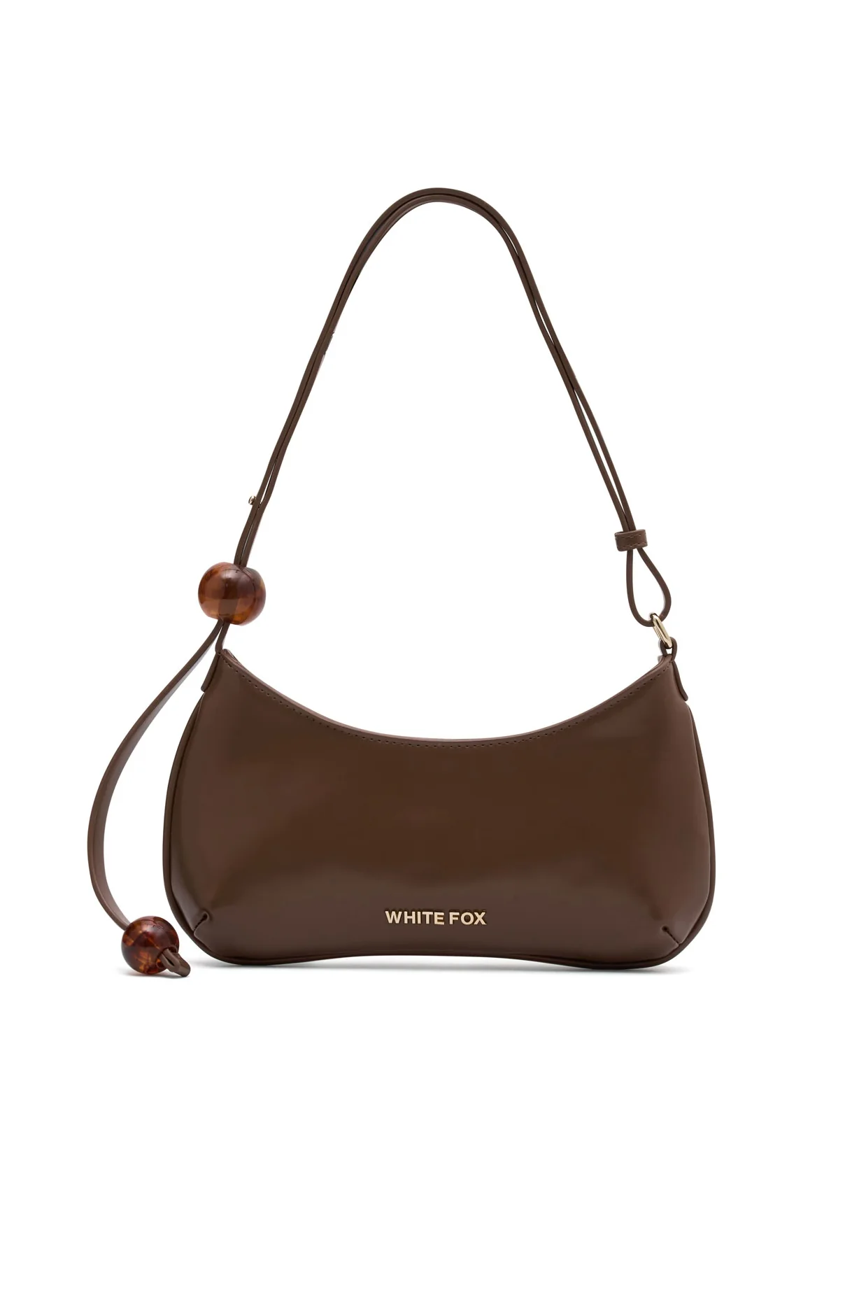 Lotus Shoulder Bag Chocolate PU - Image 4