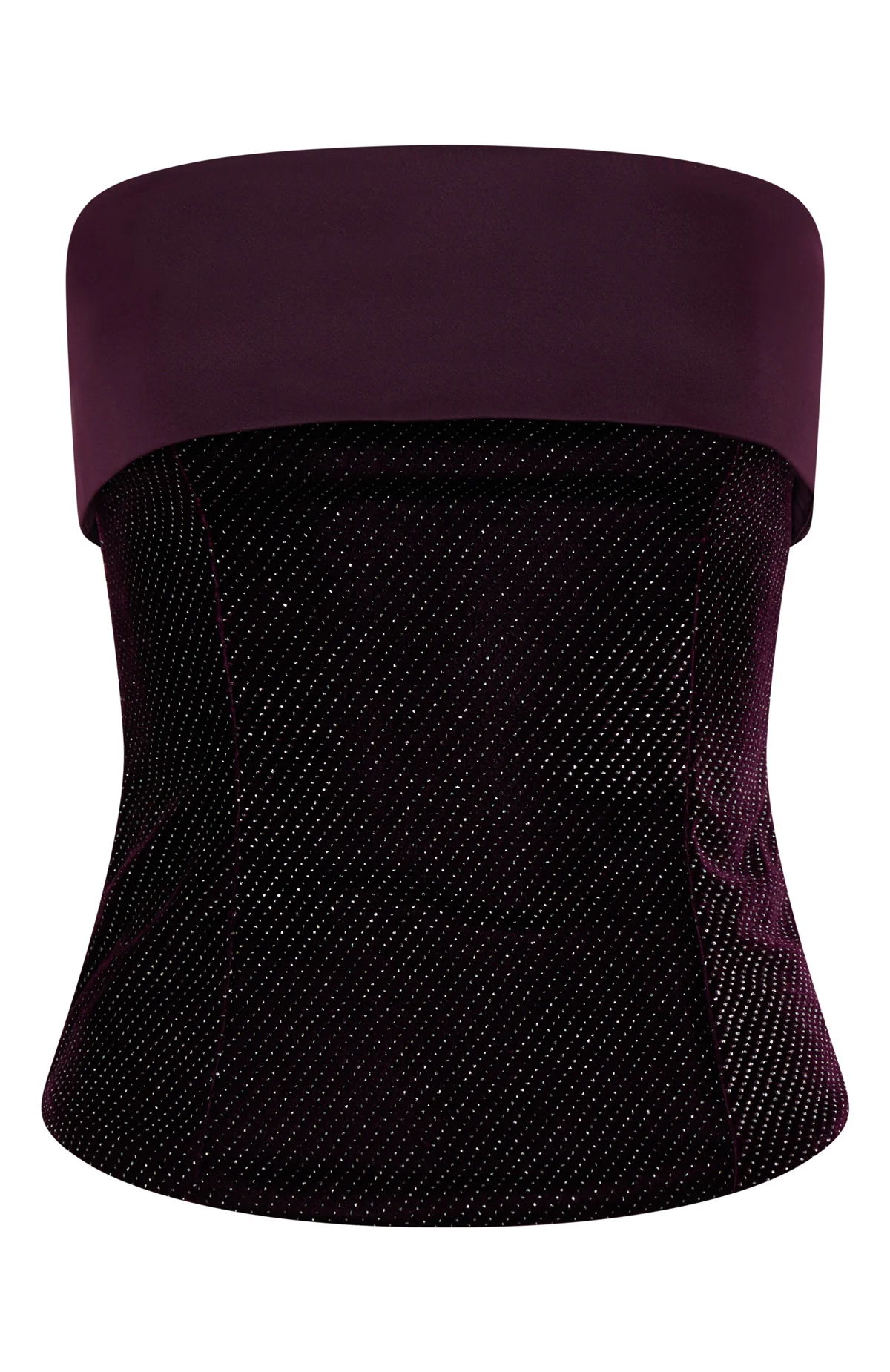 Loud Luxury Strapless Bustier Wine - Image 7