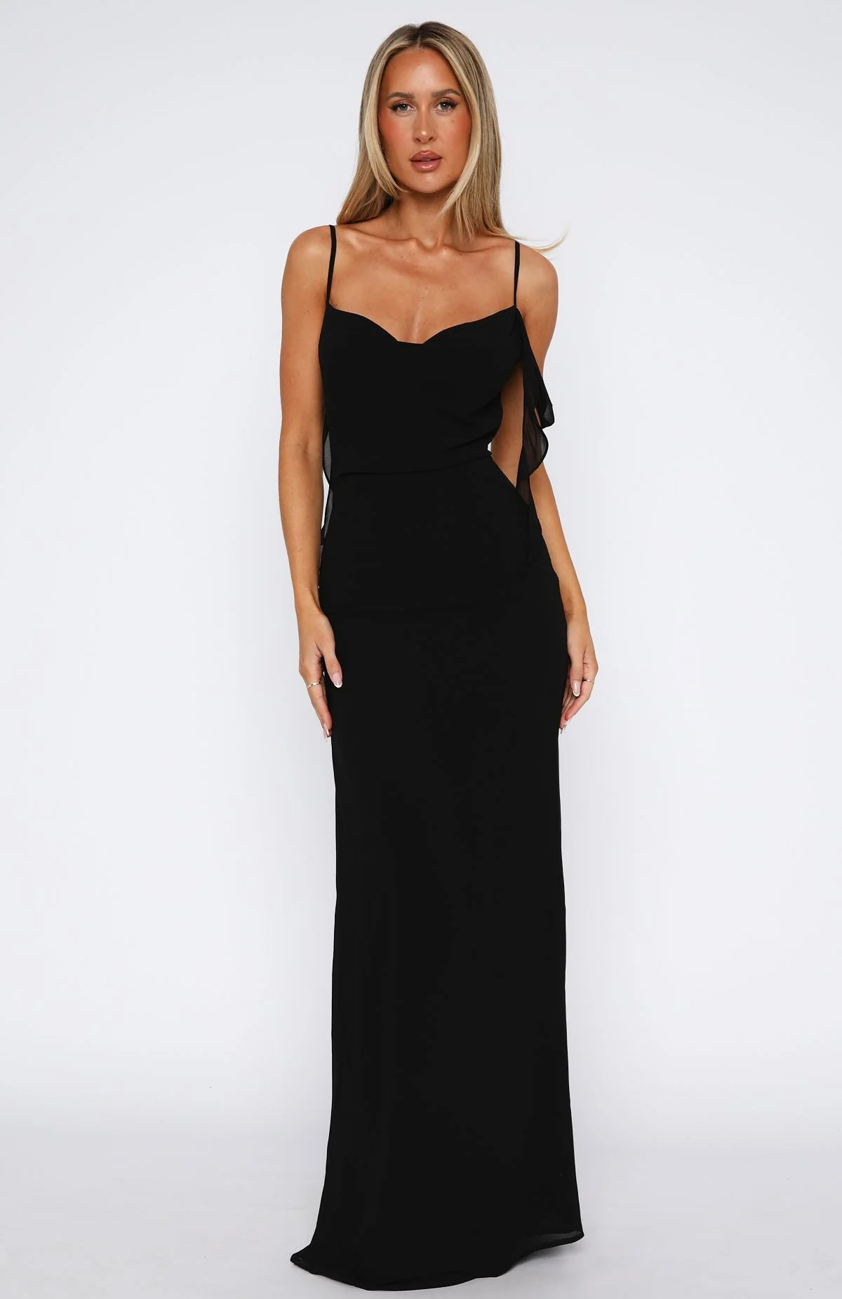 Love Blossoms Maxi Dress Black - Image 3