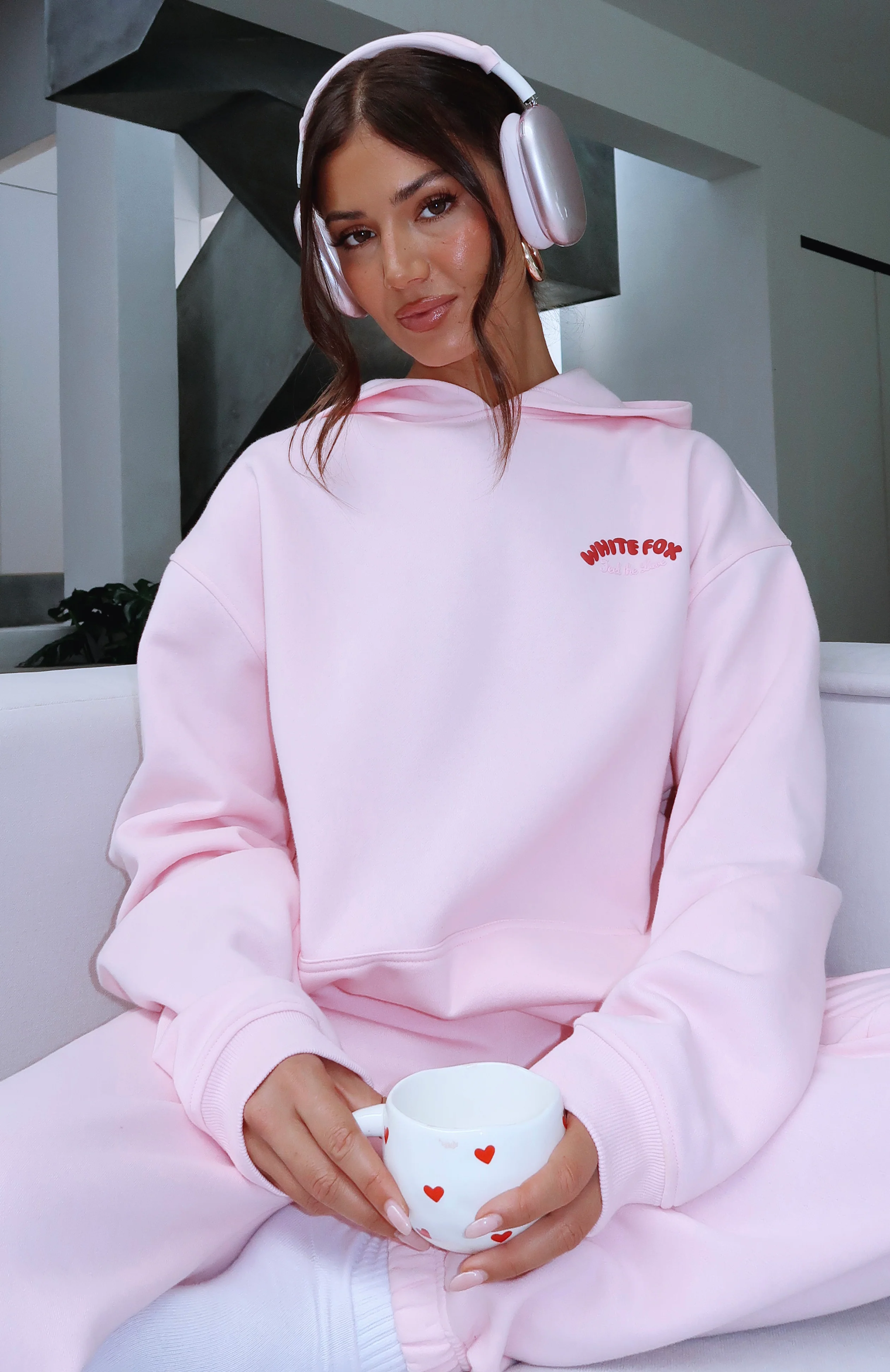 Love Me Tender Oversized Hoodie Pink - Image 5