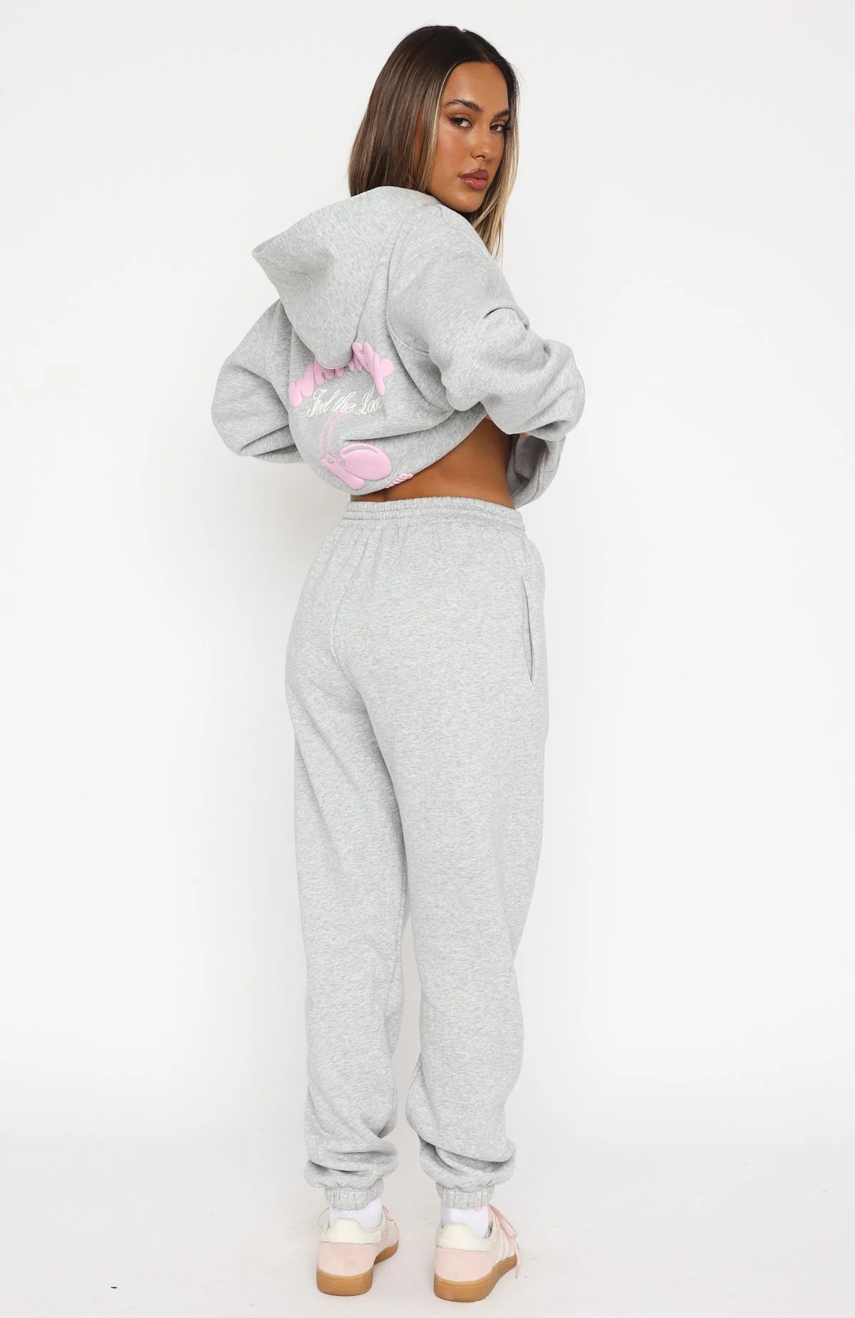 Love Me Tender Sweatpants Dark Grey Marle - Image 4