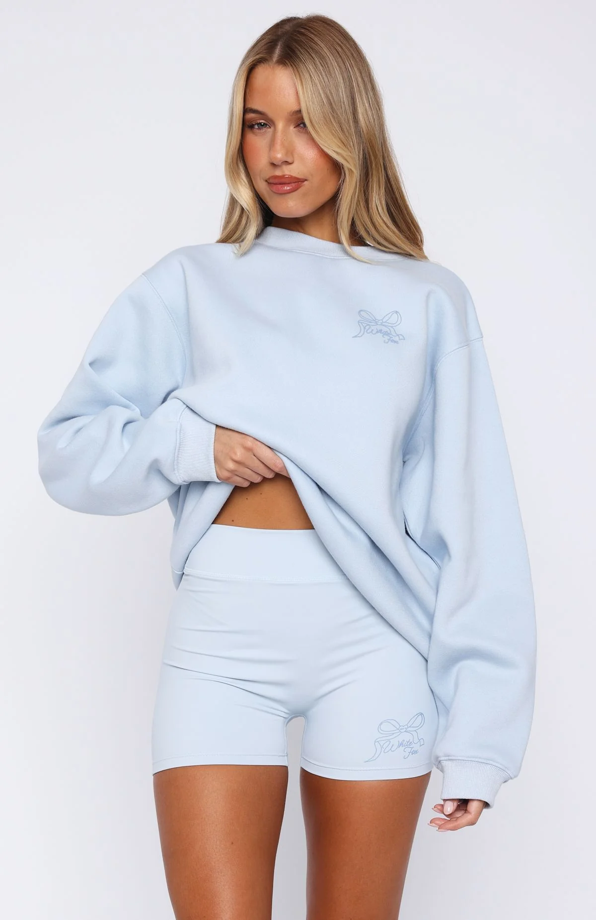 Love You Forever Bike Shorts Baby Blue - Image 2