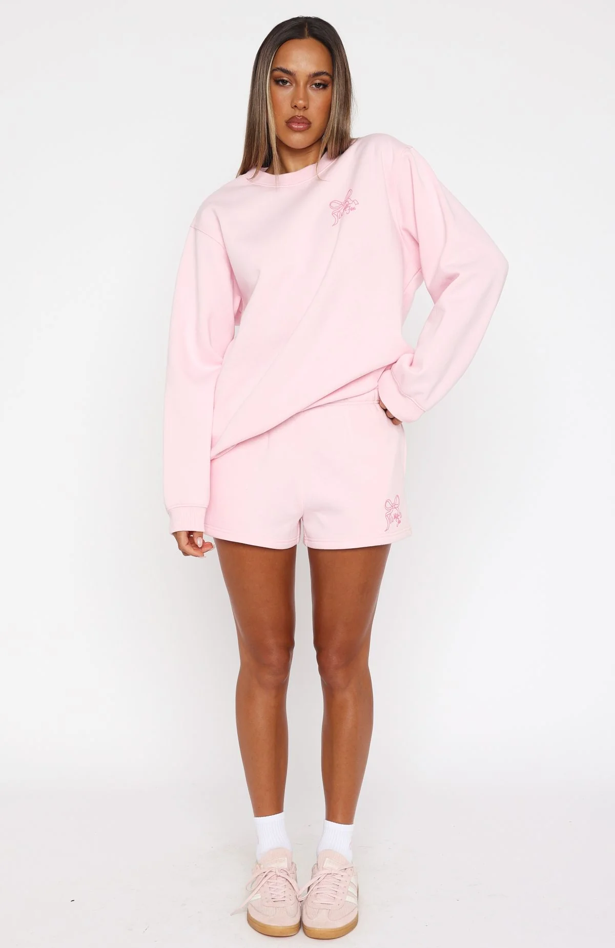 Love You Forever Lounge Shorts Pink - Image 5