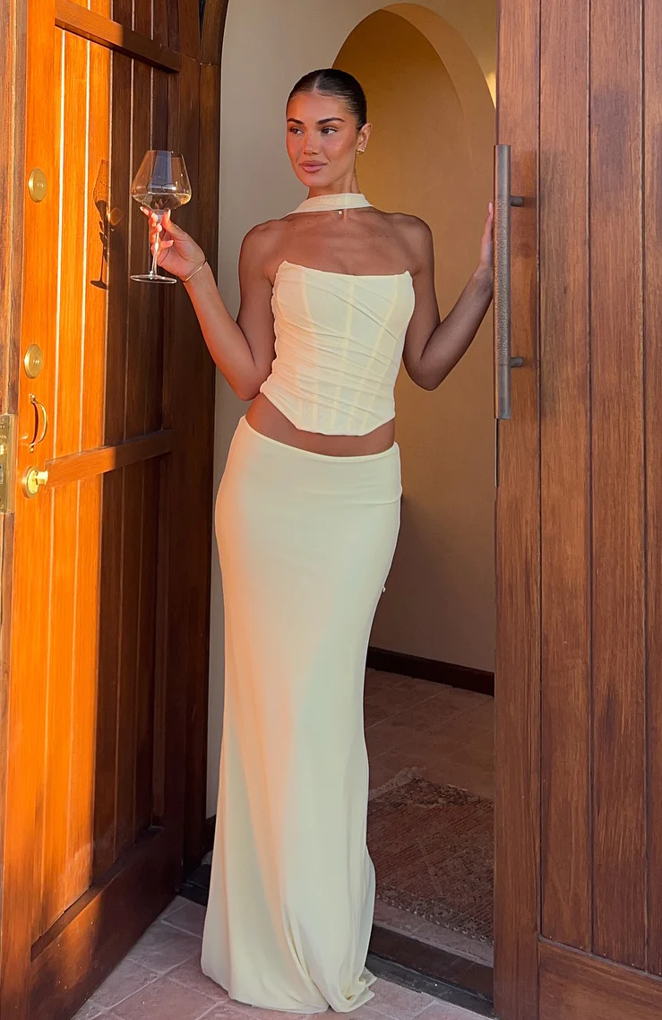 Loving You Maxi Skirt Lemon - Image 8