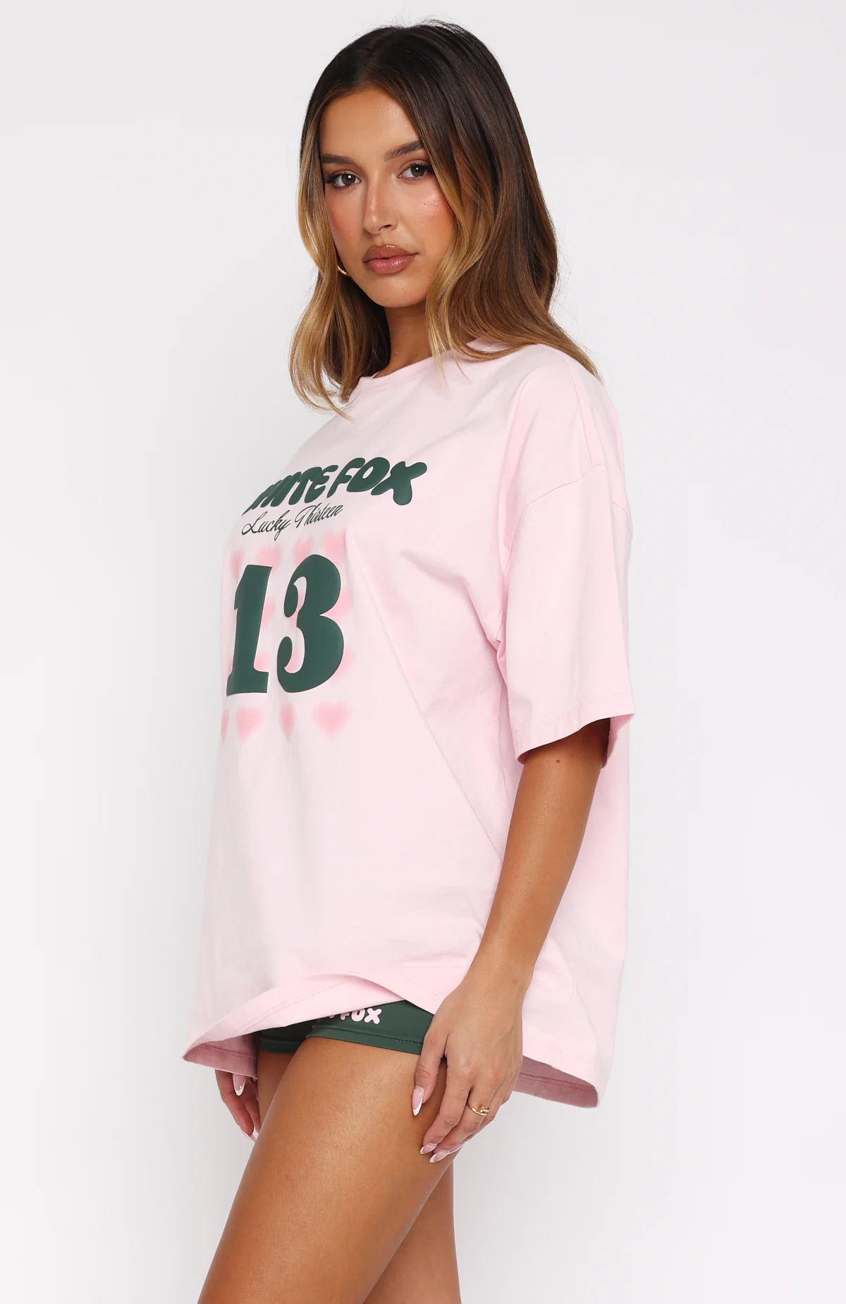 Lucky Thirteen Charise Oversized Tee Soft Pink - Image 3