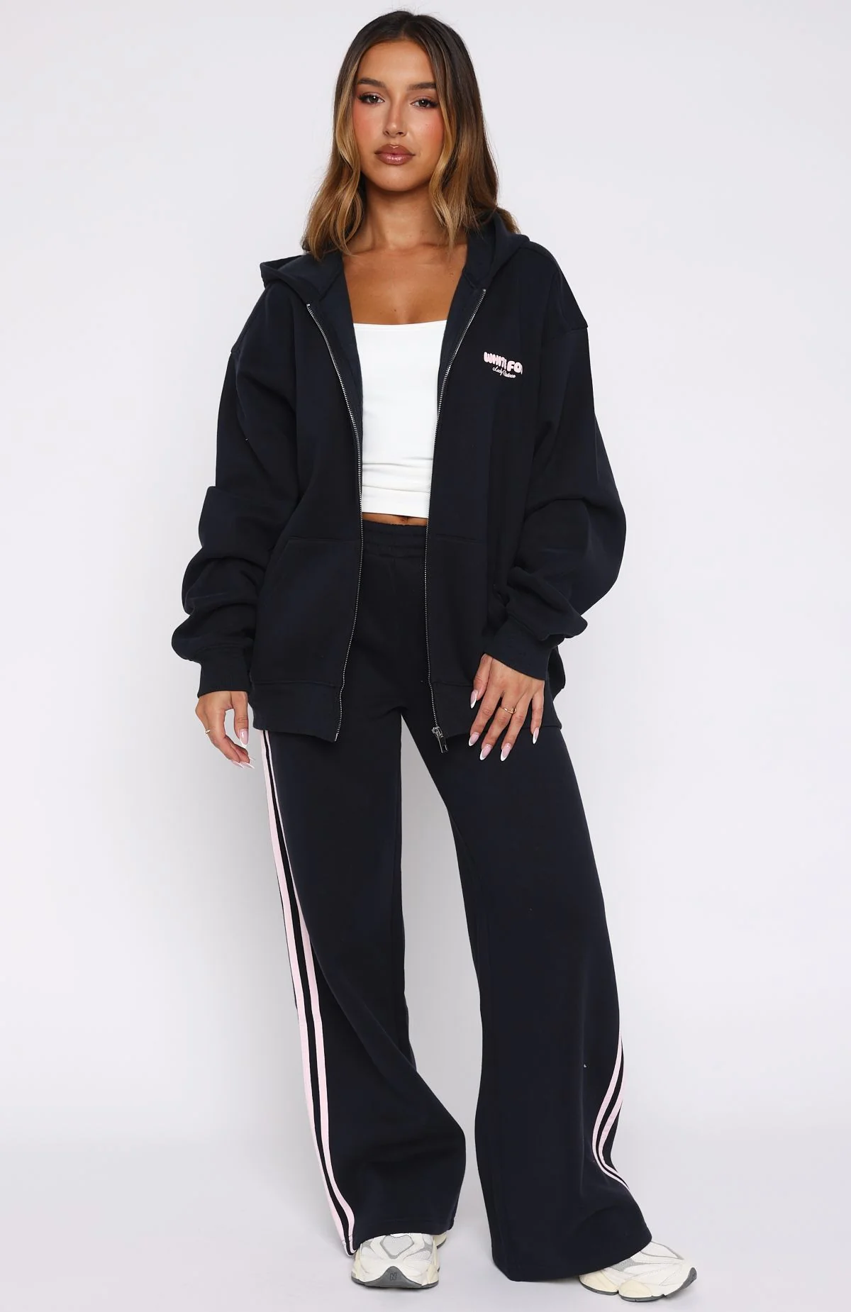 Lucky Thirteen Charise Wide Leg Sweatpants Navy - Image 2