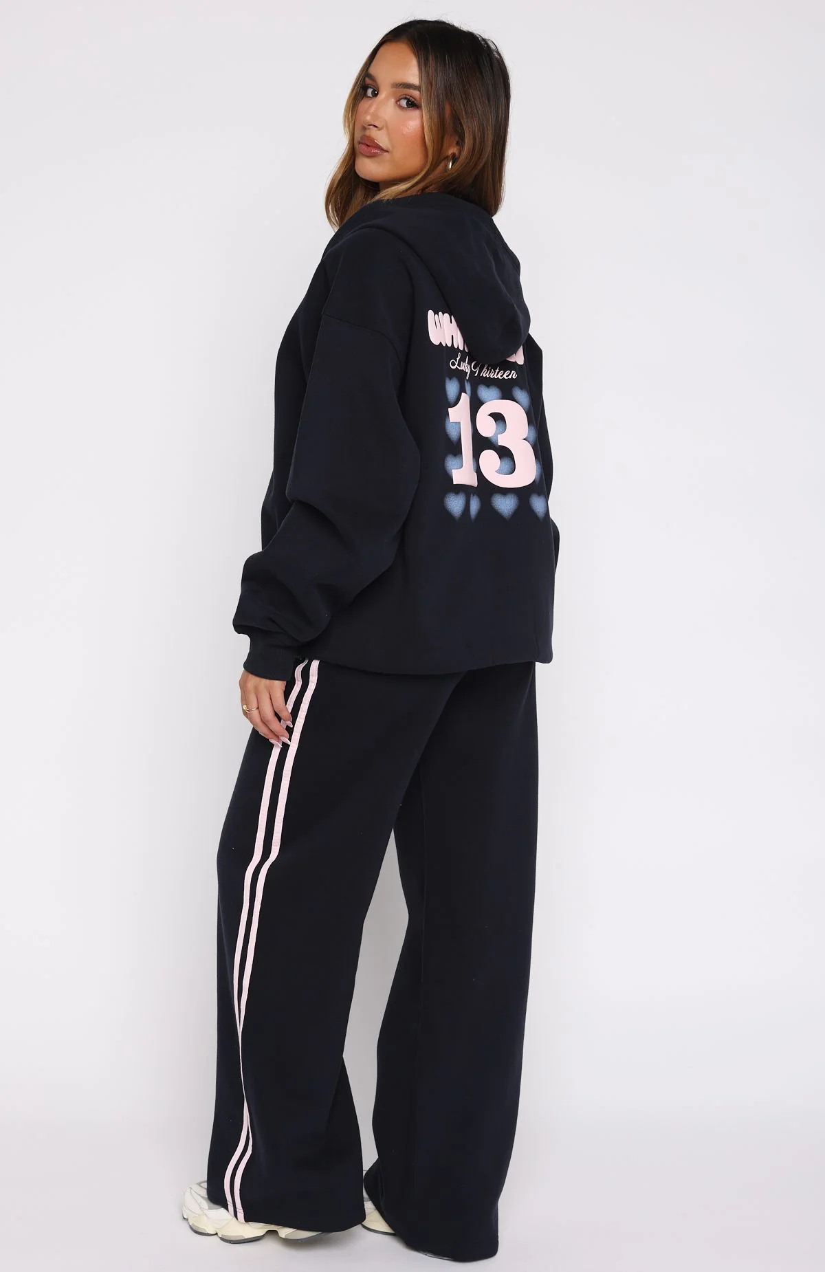 Lucky Thirteen Charise Wide Leg Sweatpants Navy - Image 4