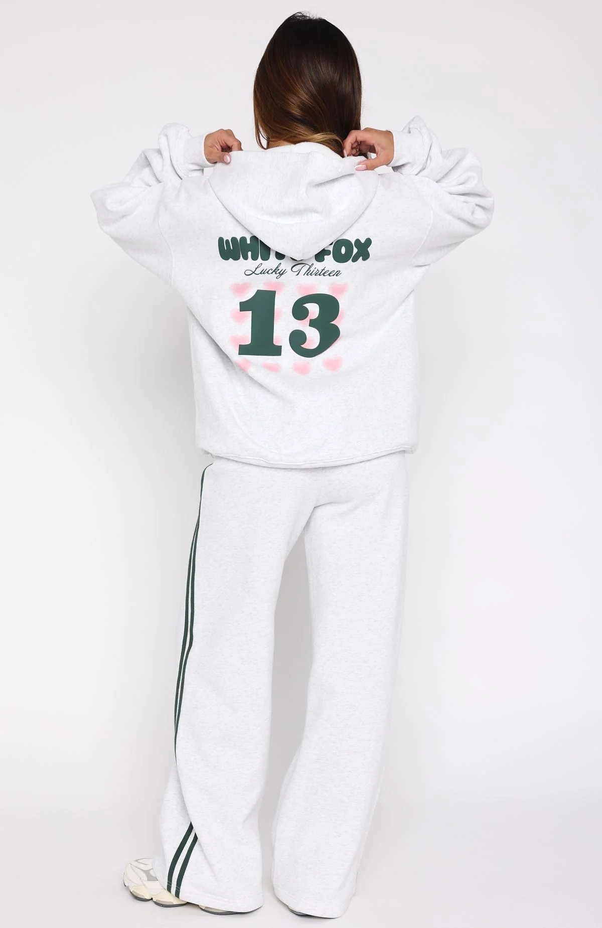 Lucky Thirteen Charise Zip Front Hoodie Grey Marle - Image 5
