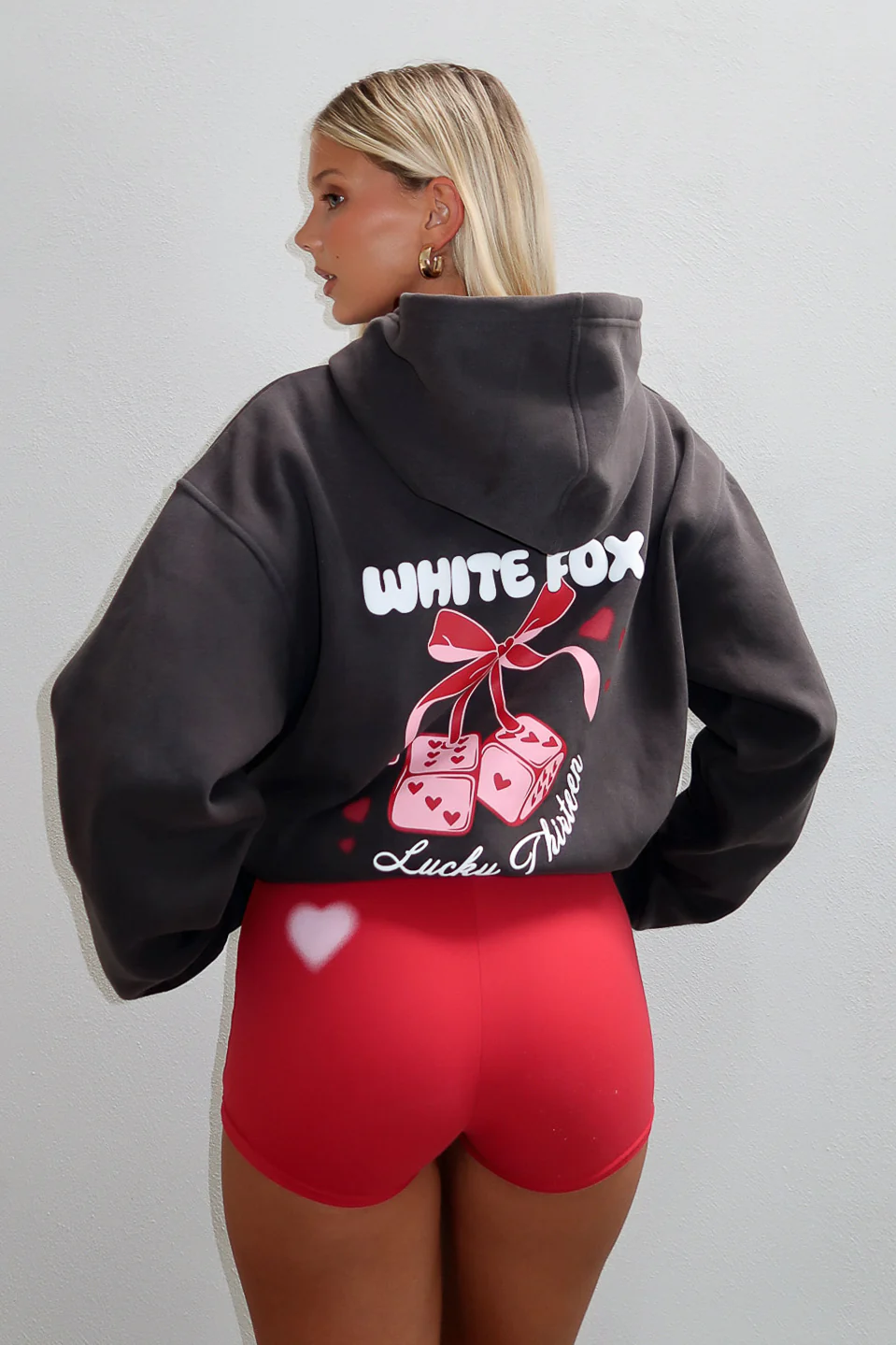 Lucky Thirteen Cheyenne Oversized Hoodie Charcoal - Image 6
