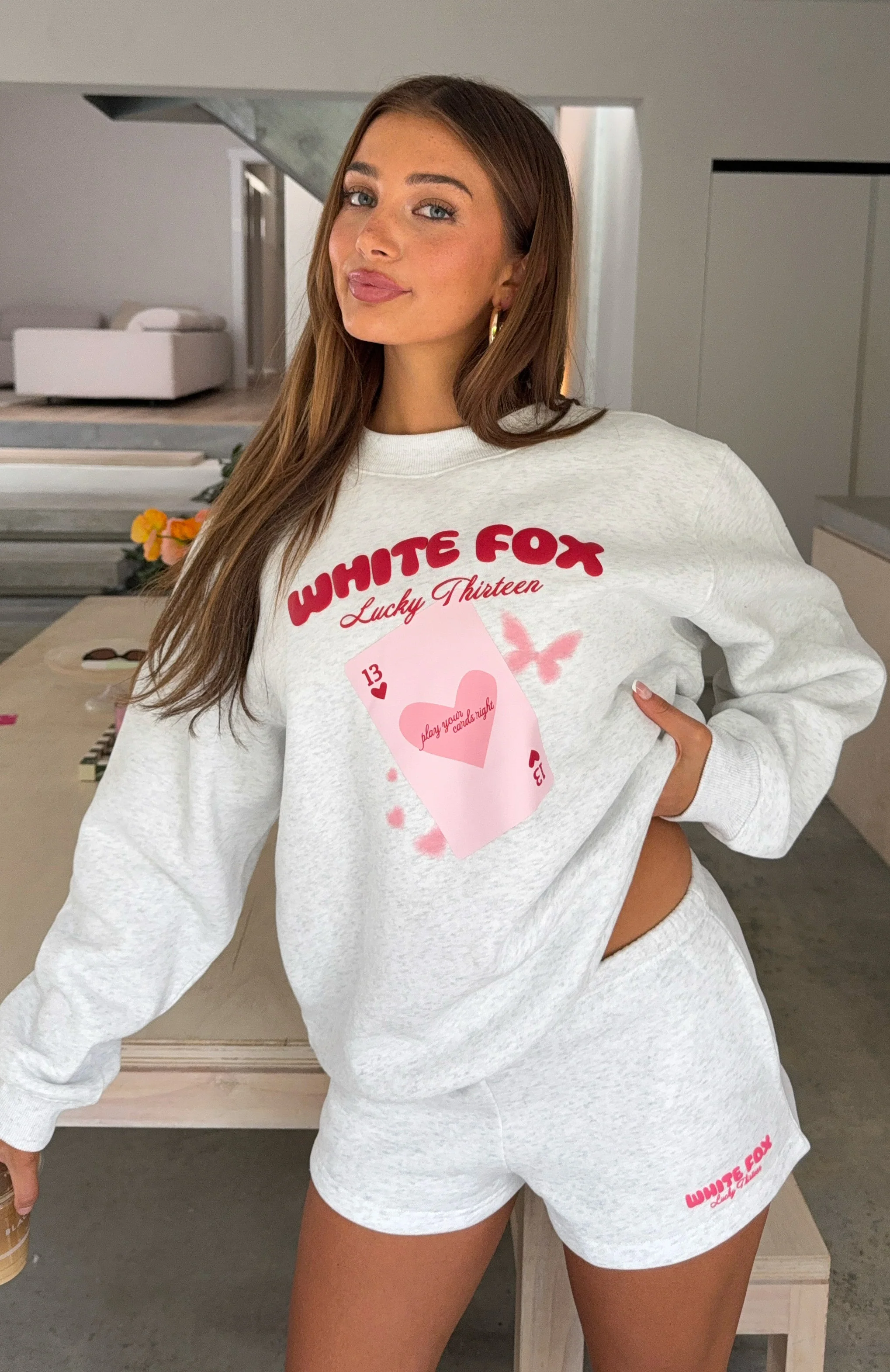 Lucky Thirteen Kalena Oversized Sweater Grey Marle - Image 7
