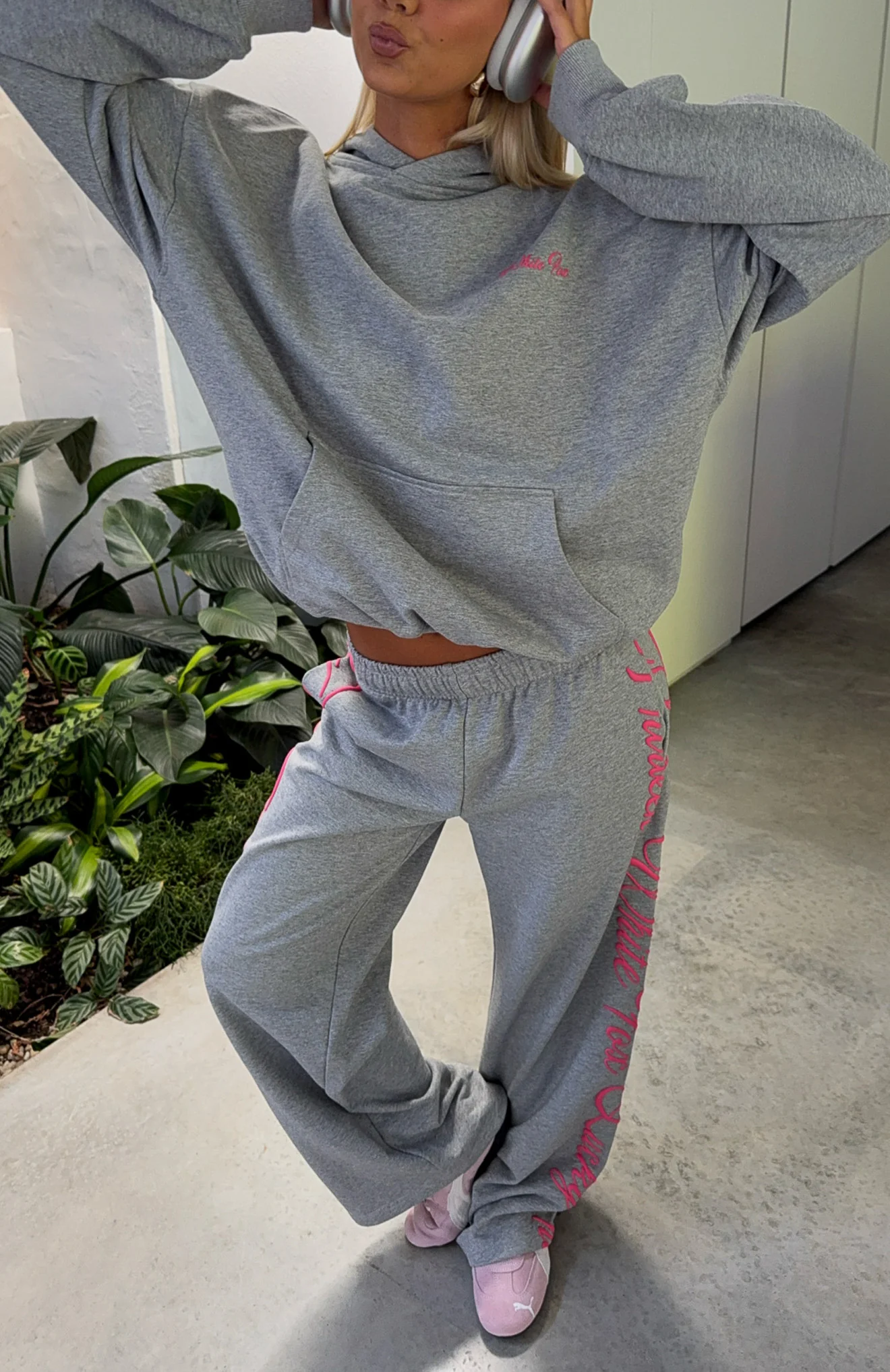 Lucky Thirteen Shaya Oversized Hoodie Dark Grey Marle - Image 8