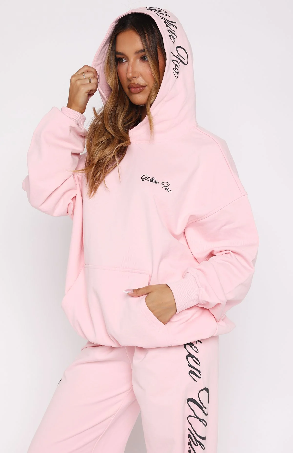 Lucky Thirteen Shaya Oversized Hoodie Soft Pink - Image 6