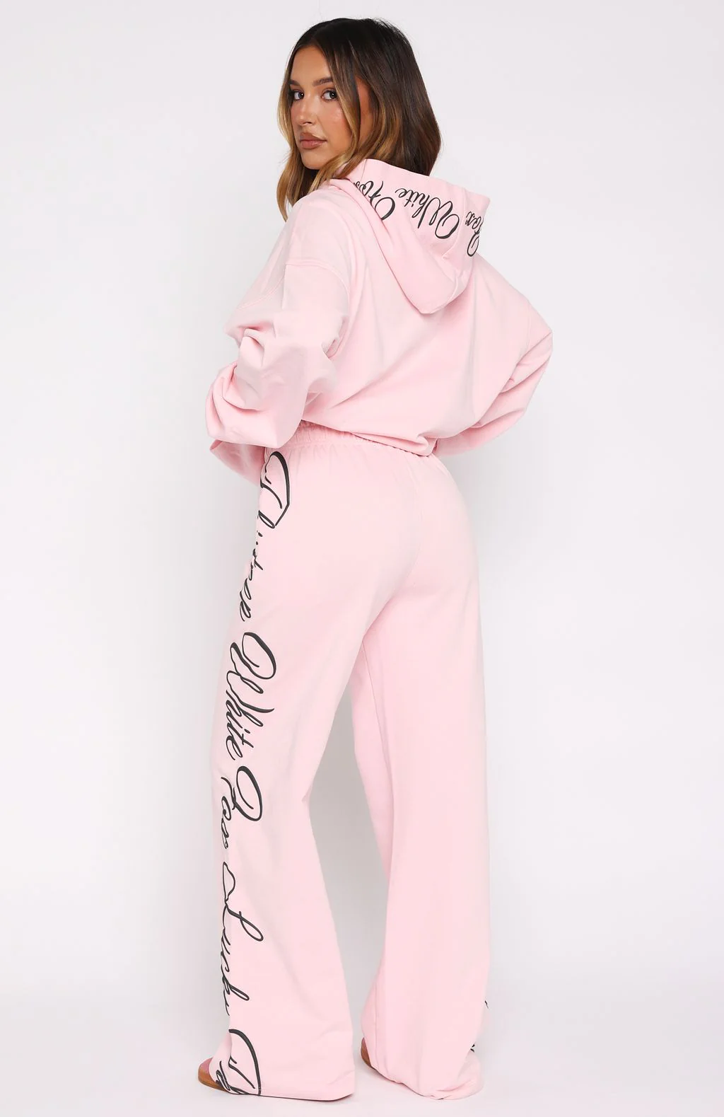 Lucky Thirteen Shaya Wide Leg Sweatpants Soft Pink - Image 4