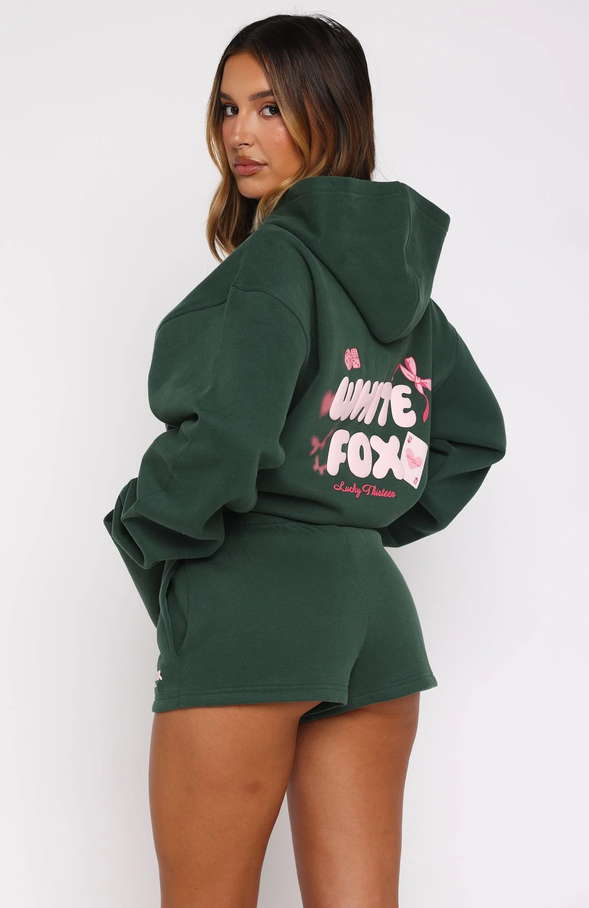 Lucky Thirteen Stephanie Lounge Shorts Green - Image 4