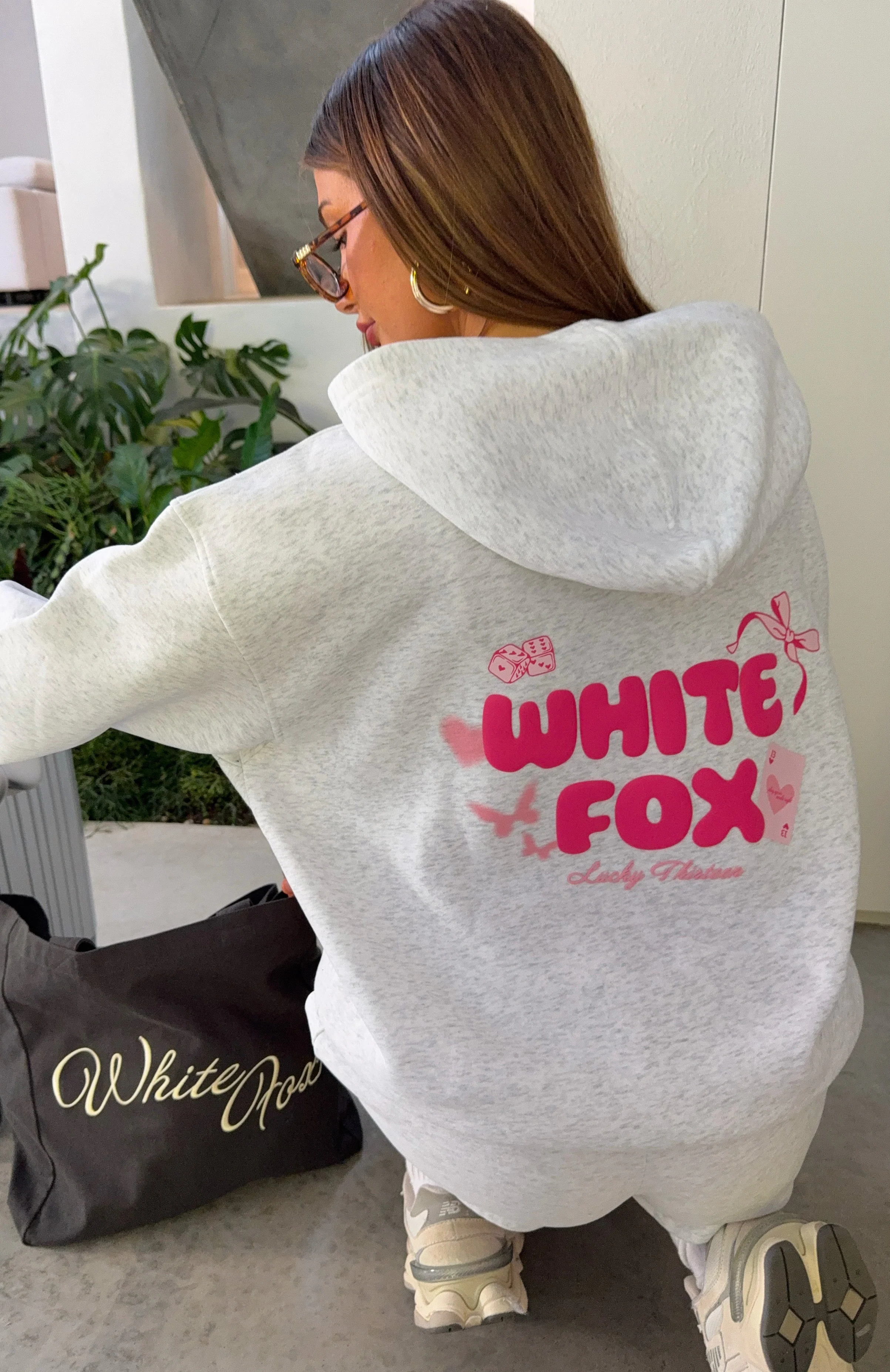 Lucky Thirteen Stephanie Oversized Hoodie Grey Marle