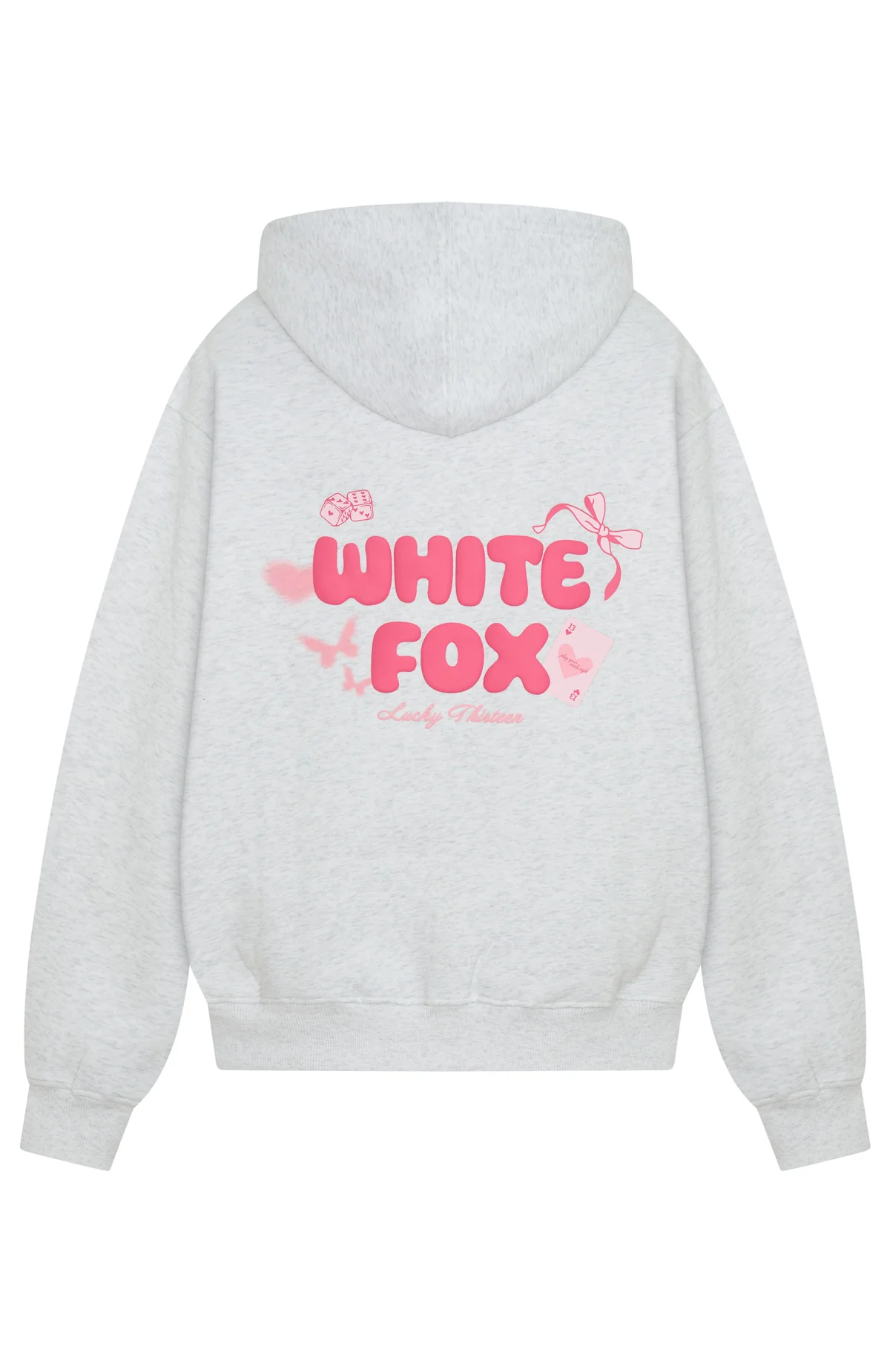Lucky Thirteen Stephanie Oversized Hoodie Grey Marle - Image 5