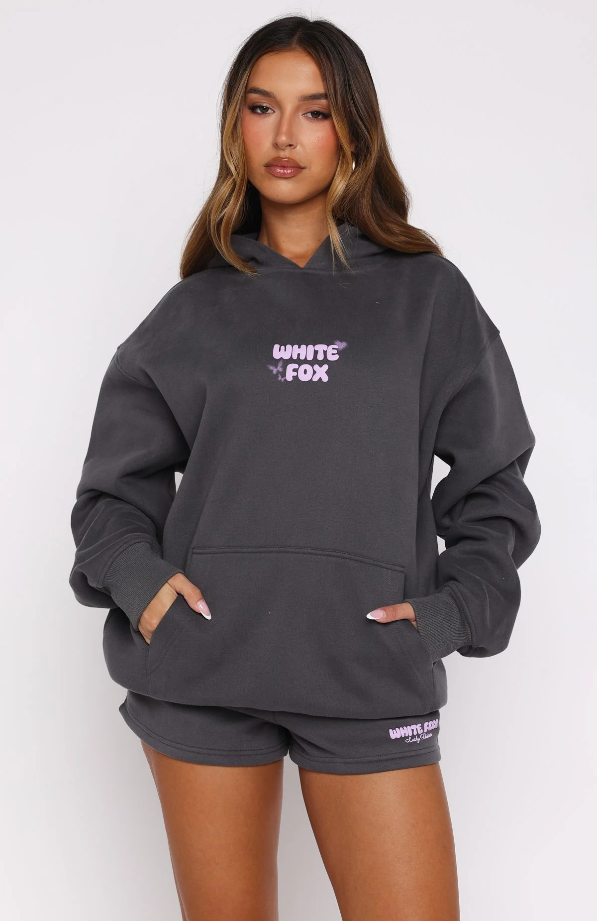 Lucky Thirteen Stephanie Oversized Hoodie Volcanic - Image 3