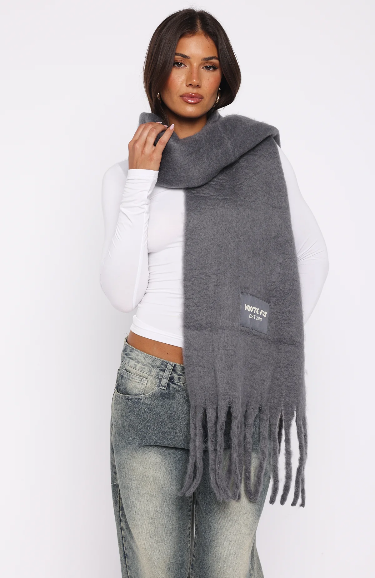 Luna Scarf Charcoal - Image 2
