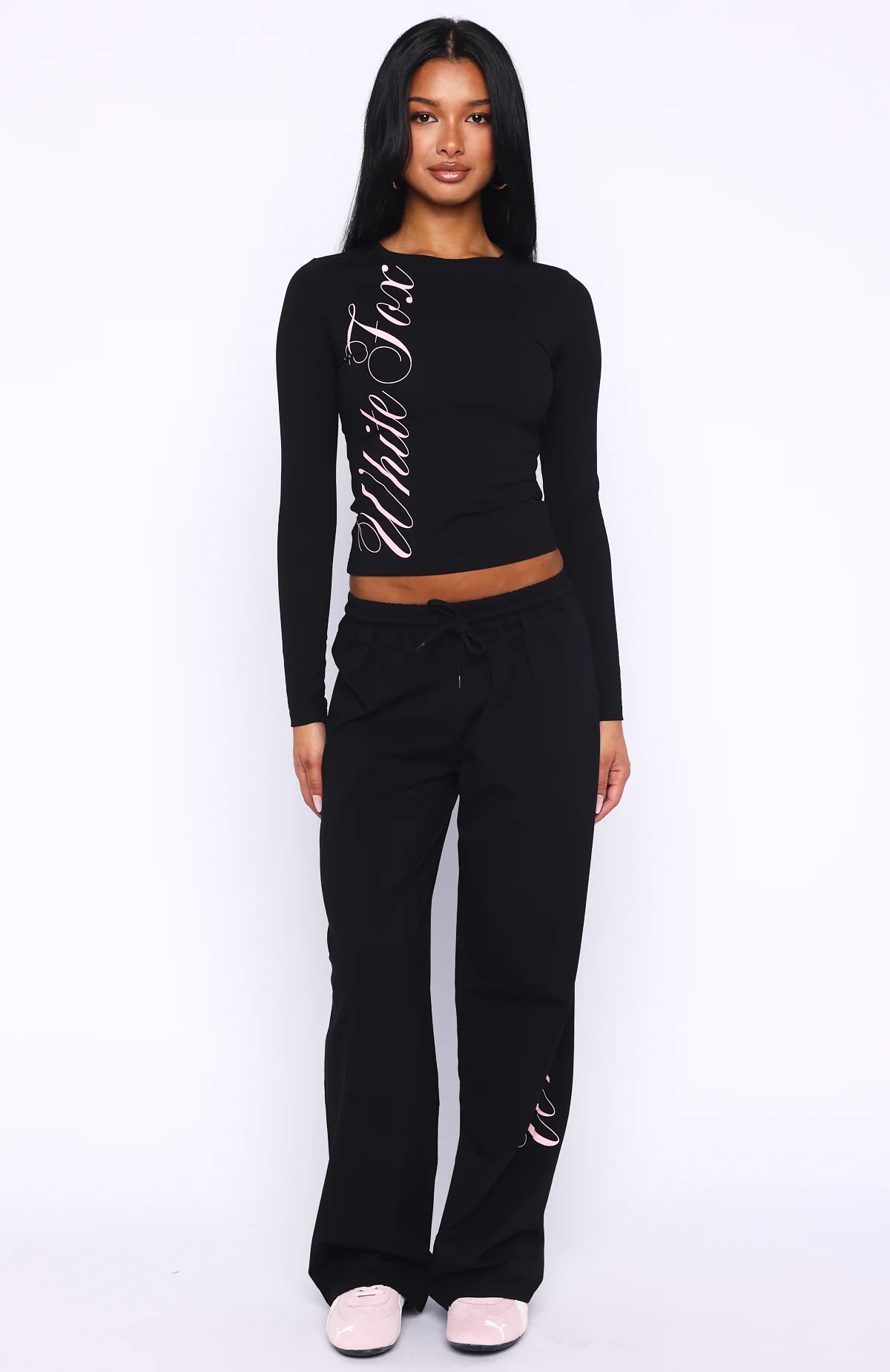 Luxurious Girl Long Sleeve Baby Tee Black - Image 5
