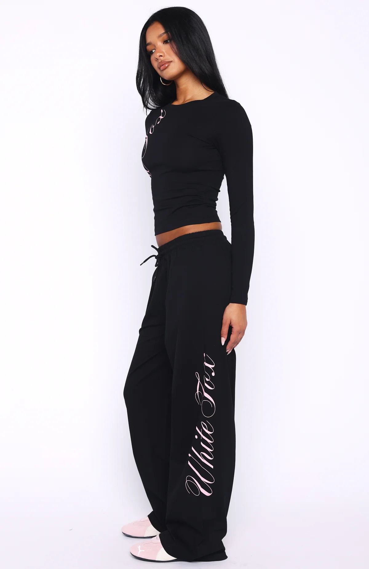 Luxurious Girl Track Pants Black - Image 3