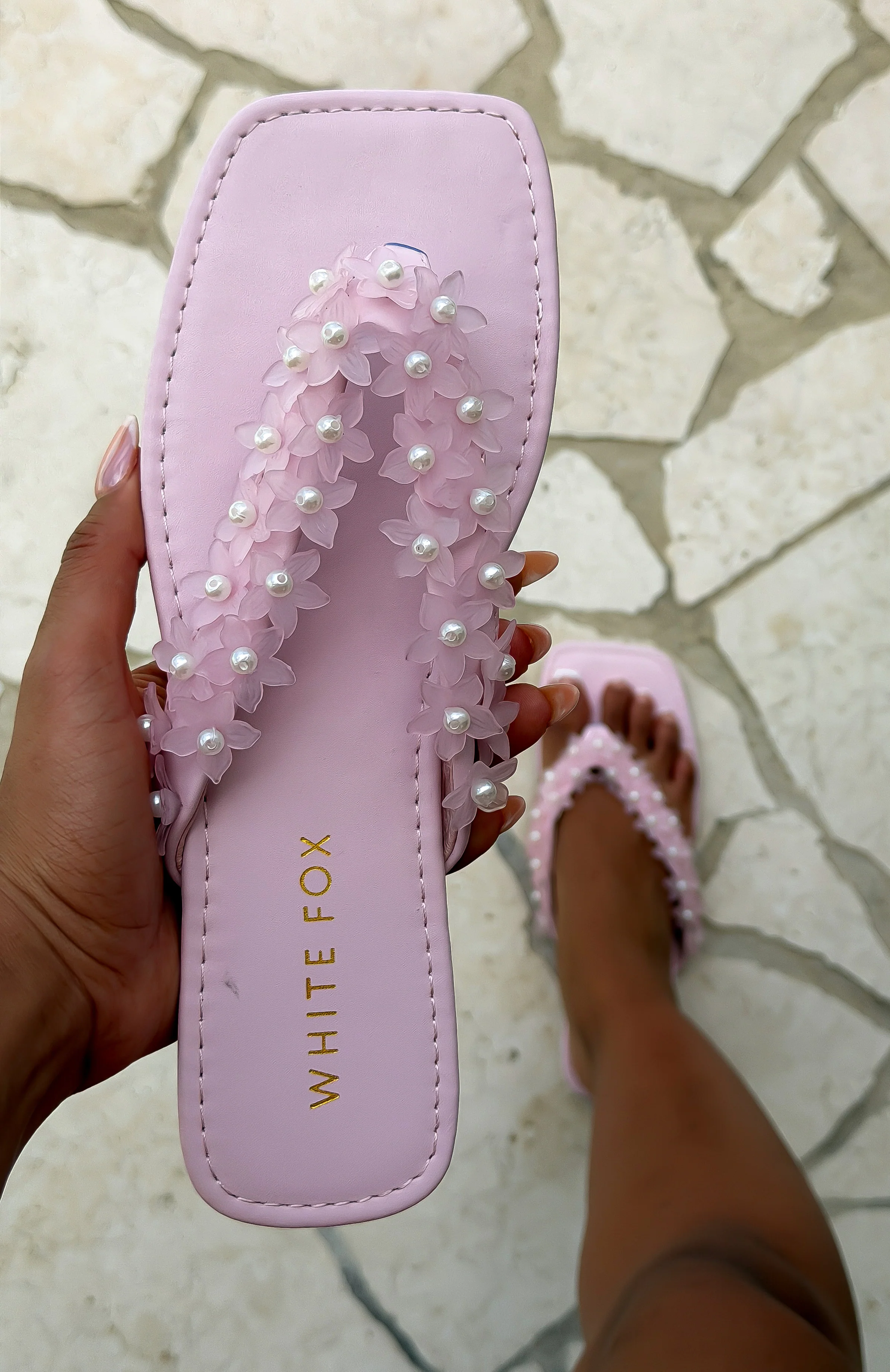 Lyle Thong Sandals Baby Pink - Image 2