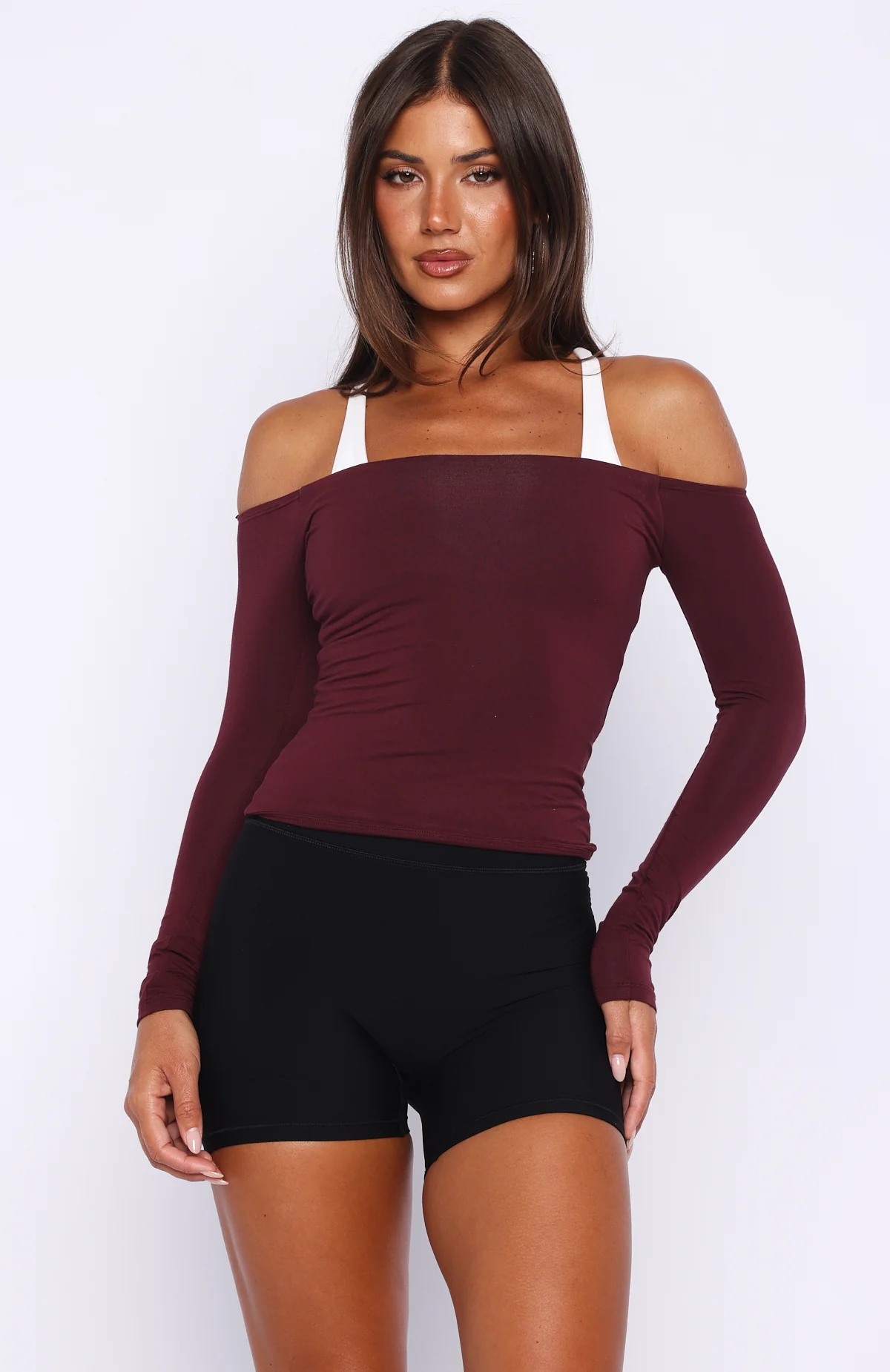 Mad For You Long Sleeve Top Merlot - Image 3