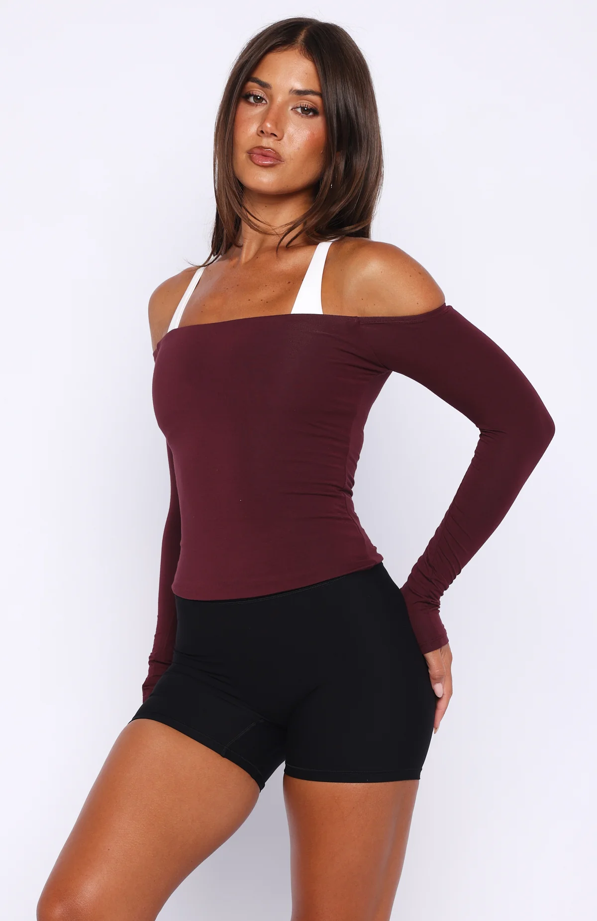 Mad For You Long Sleeve Top Merlot - Image 4