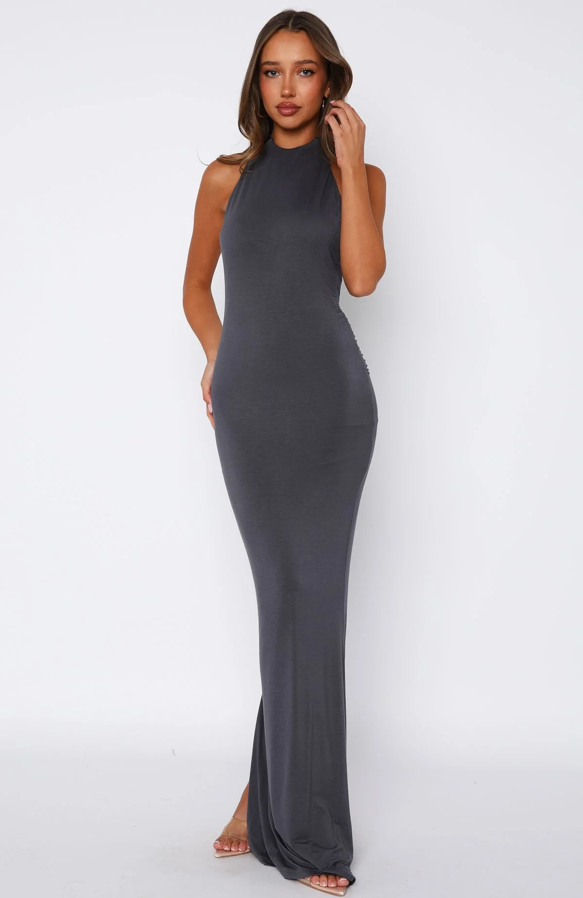Made For You Maxi Dress Steel - Image 3