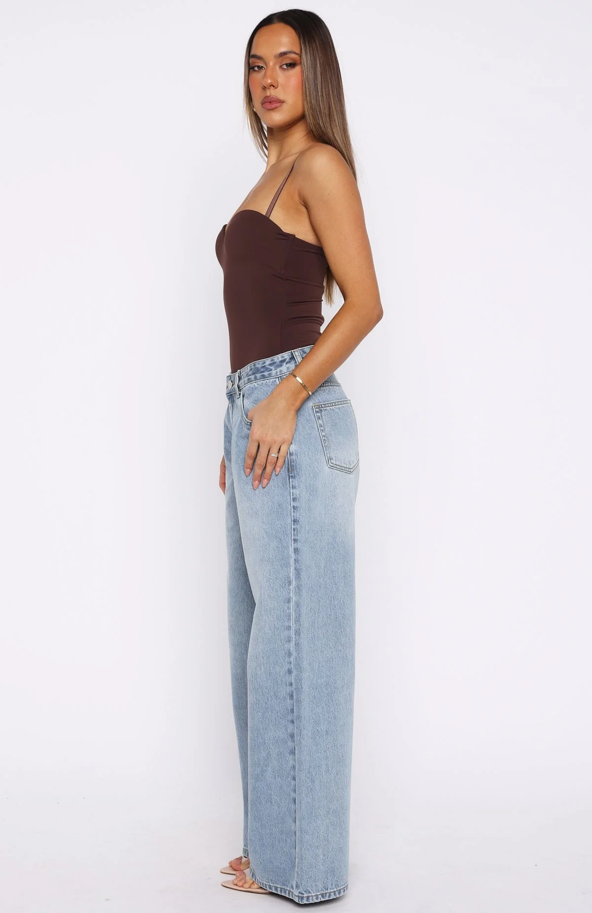 Maeve Low Rise Wide Leg Jeans Light Blue - Image 4