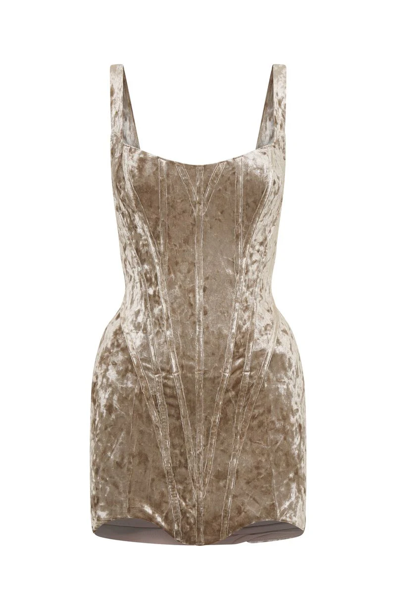 Magnetic Fire Mini Dress Champagne - Image 9