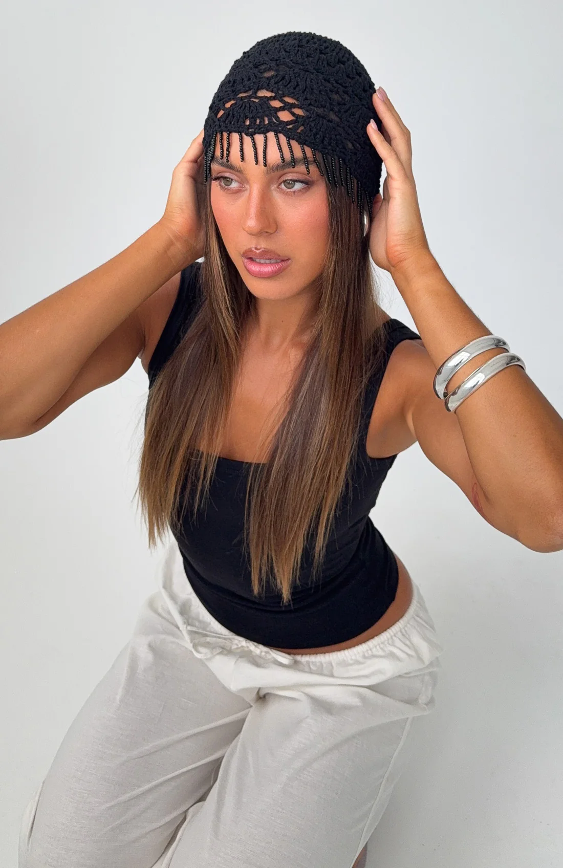 Maja Crochet Hat Black - Image 4