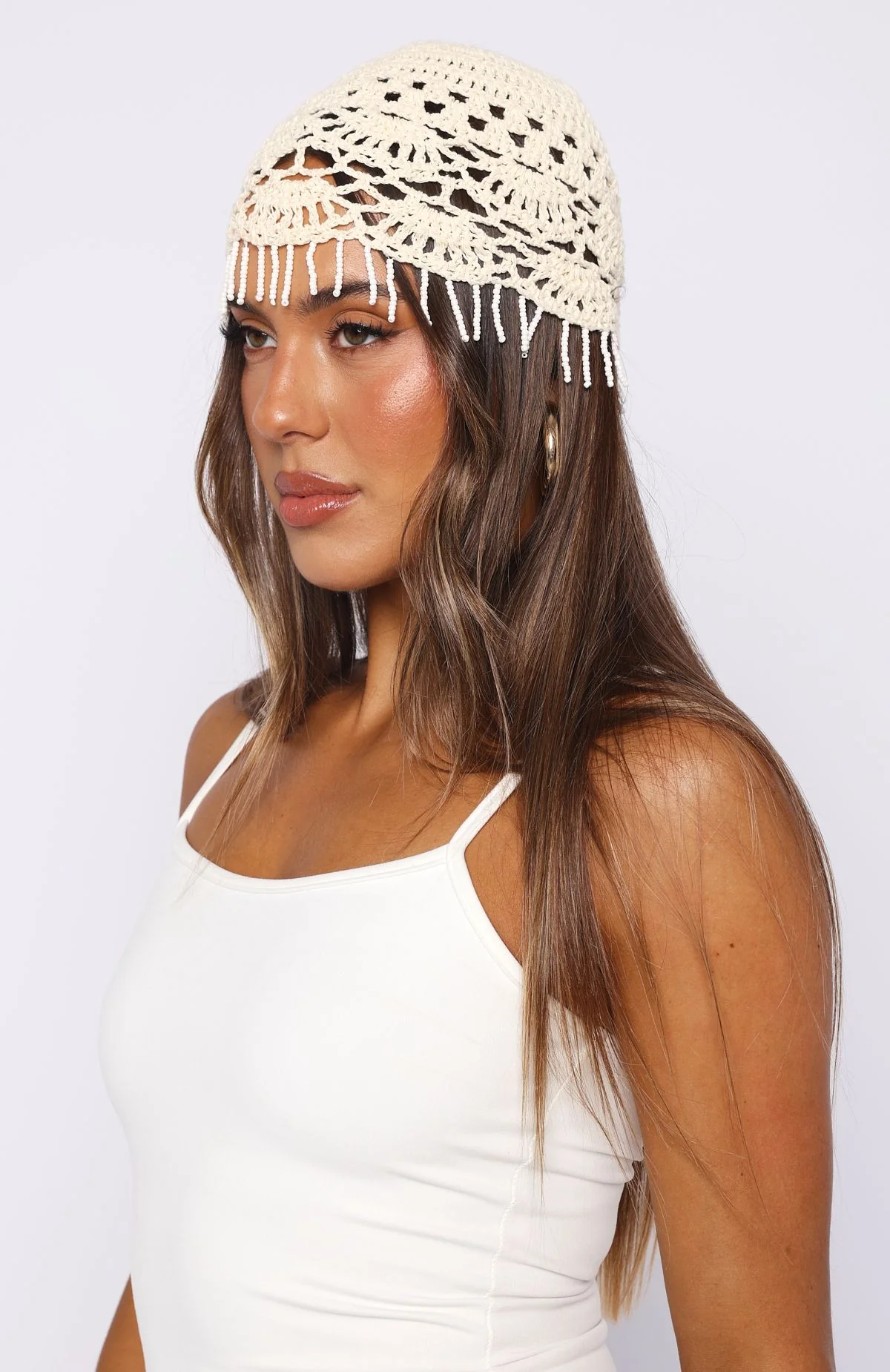 Maja Crochet Hat Cream - Image 3