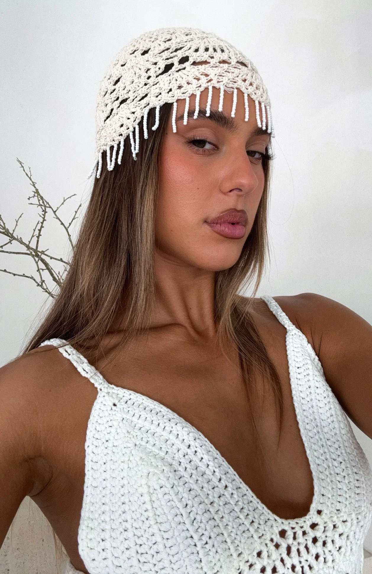 Maja Crochet Hat Cream - Image 4