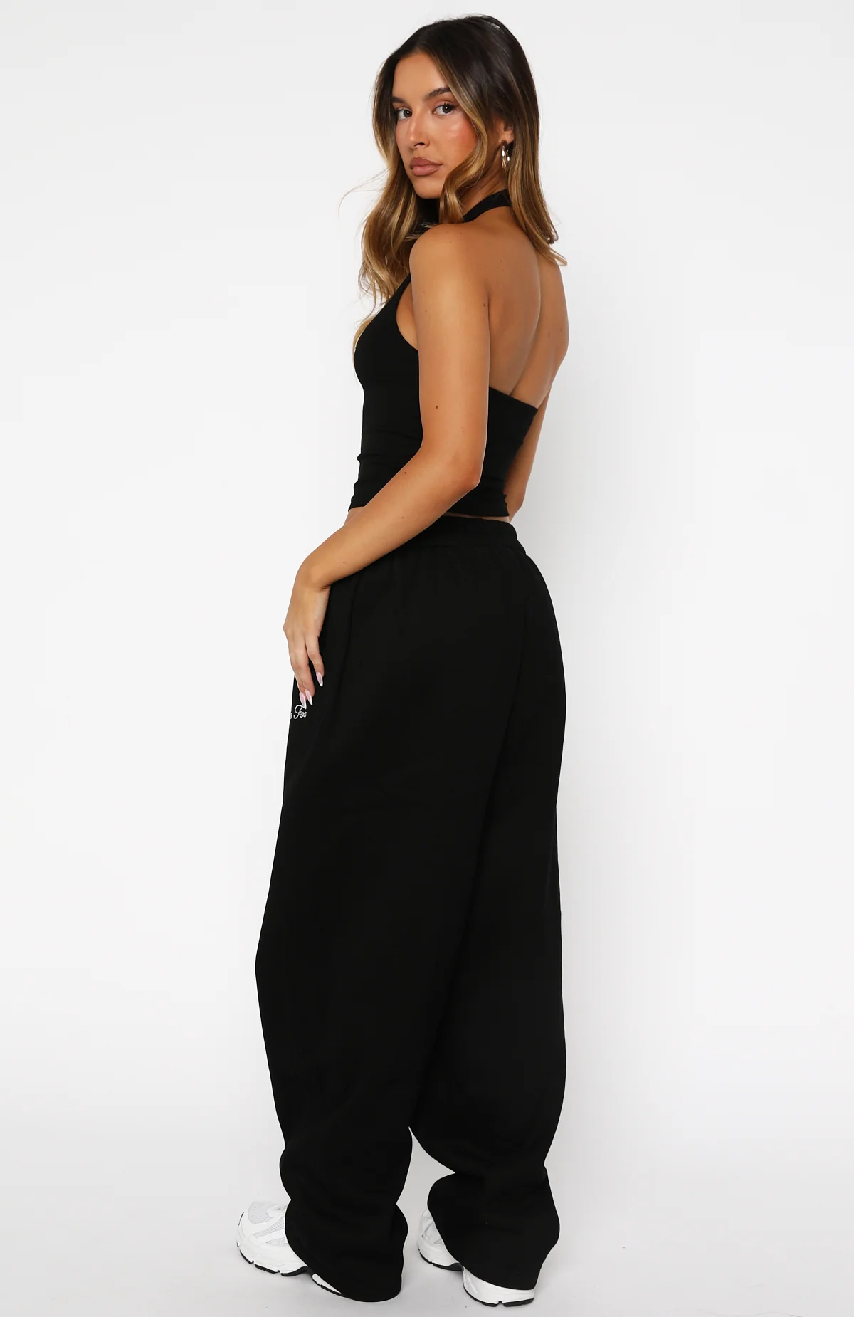 Make It Or Break It Barrel Leg Sweatpants Black - Image 4