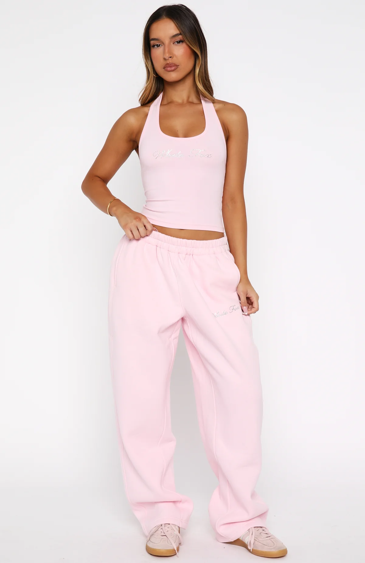 Make It Or Break It Barrel Leg Sweatpants Pink - Image 2